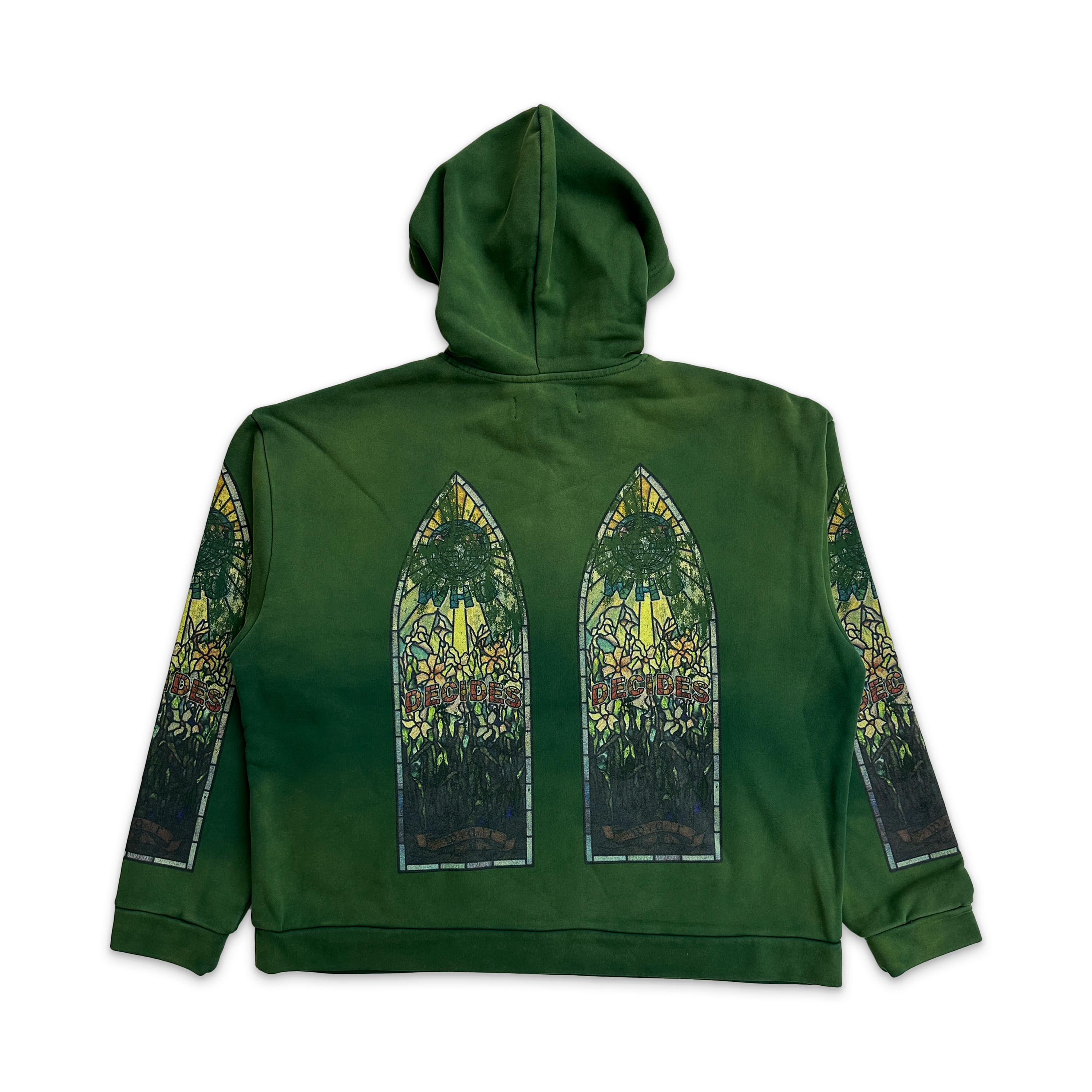 Who Decides War, Faded Hooded Pullover "Emerald"