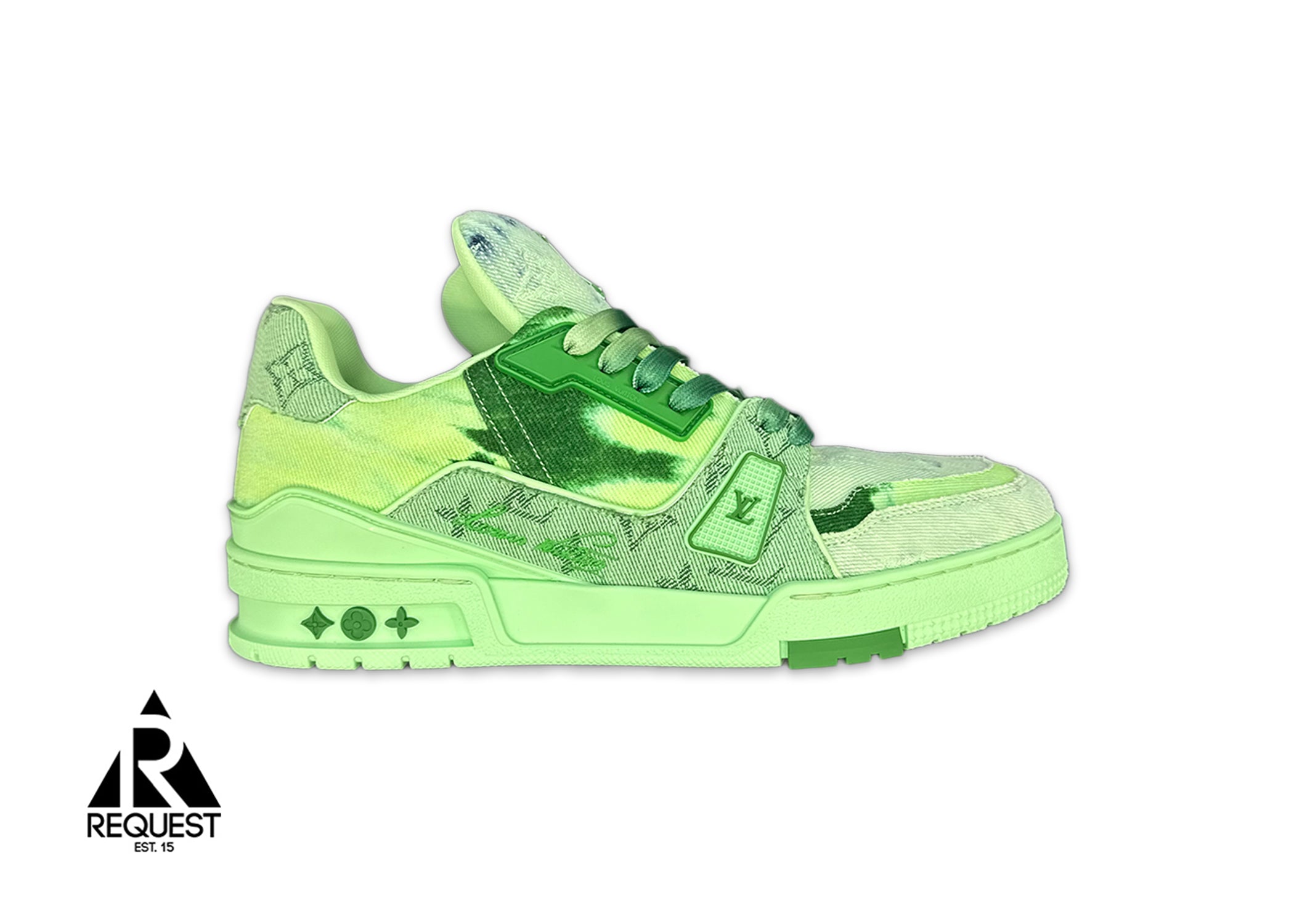 Louis Vuitton, Trainer Low Denim "Bleached Green"