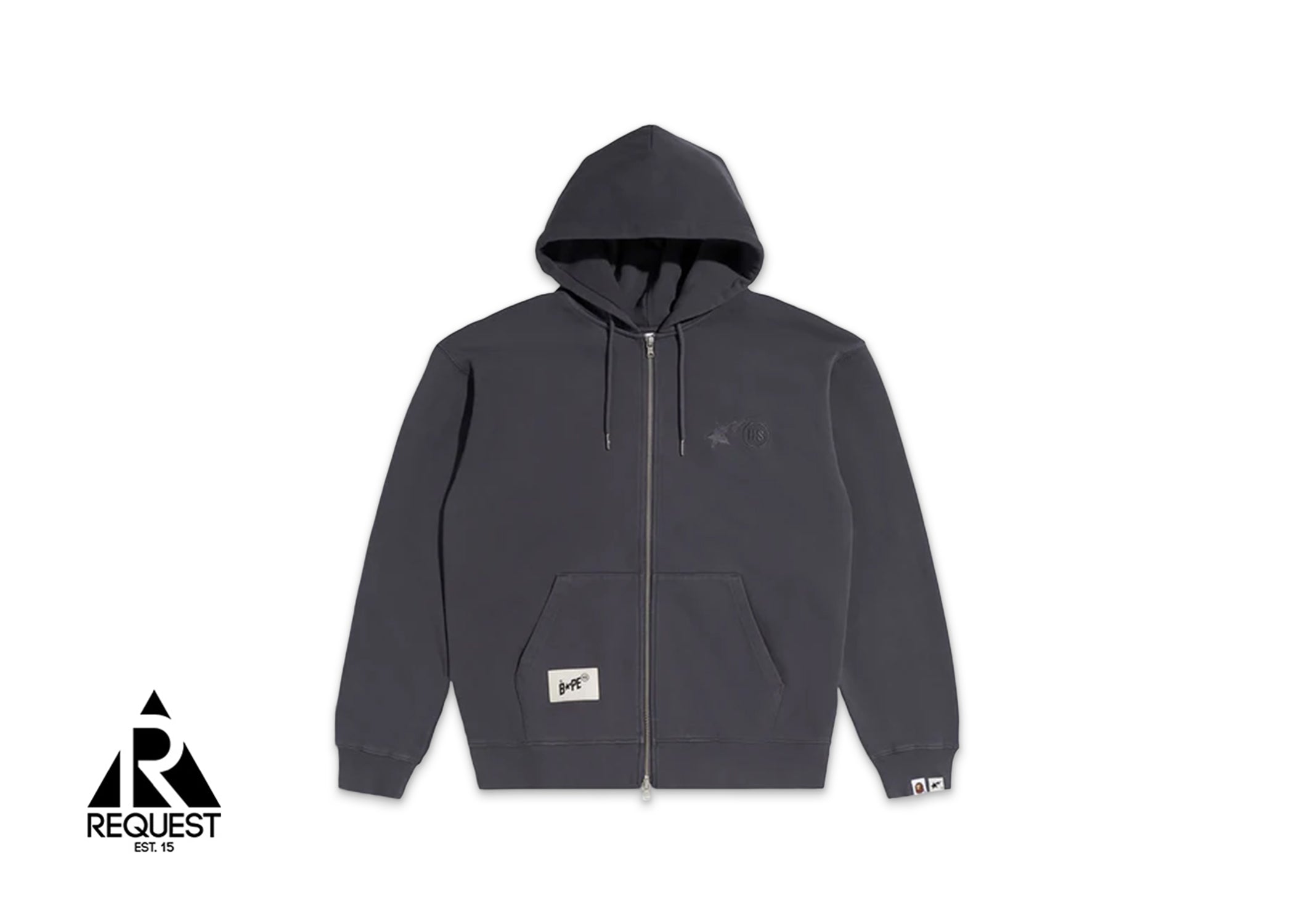 A Bathing Ape BAPE Highsnobiety Full Zip Hoodie "Charcoal"