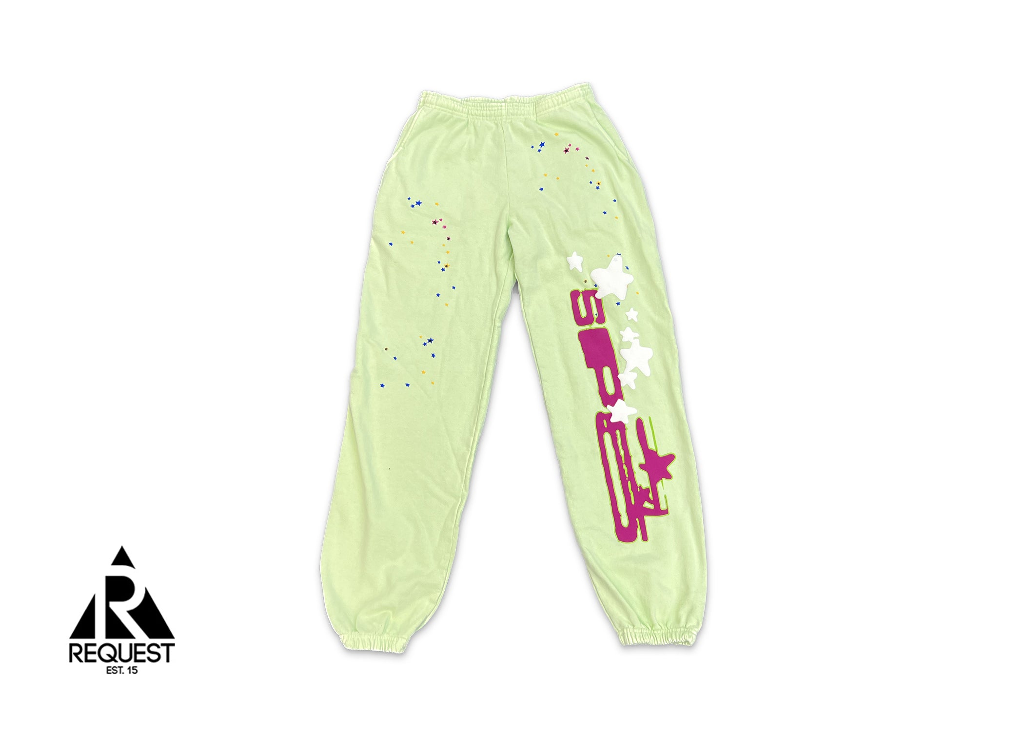 Sp5der Punk Sweatpants “Green Purple"