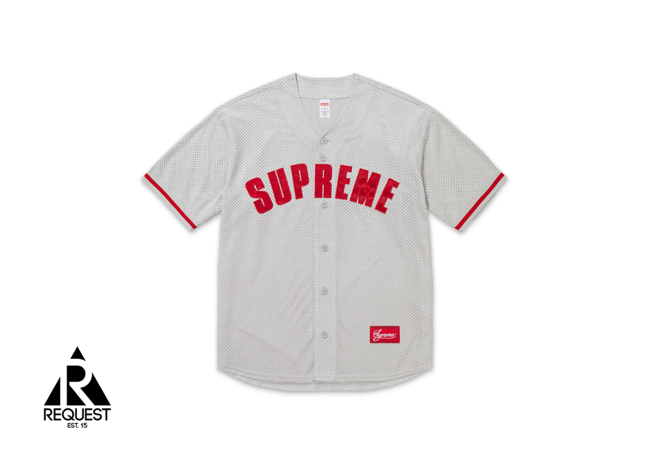 Ultra Suede Mesh Baseball Jersey "Grey"