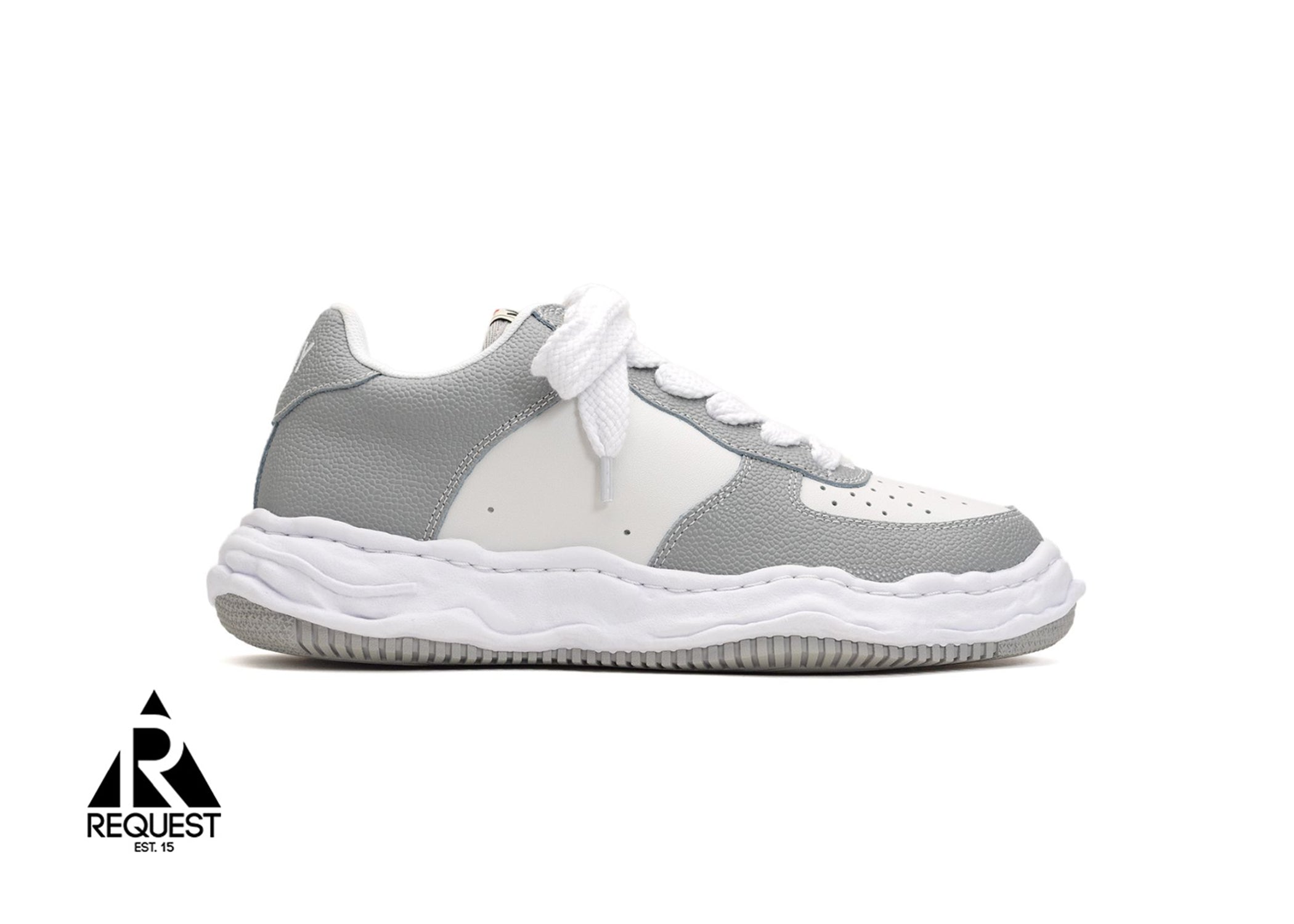Mihara Yasuhiro Wayne Embossed Leather Low "Grey White"
