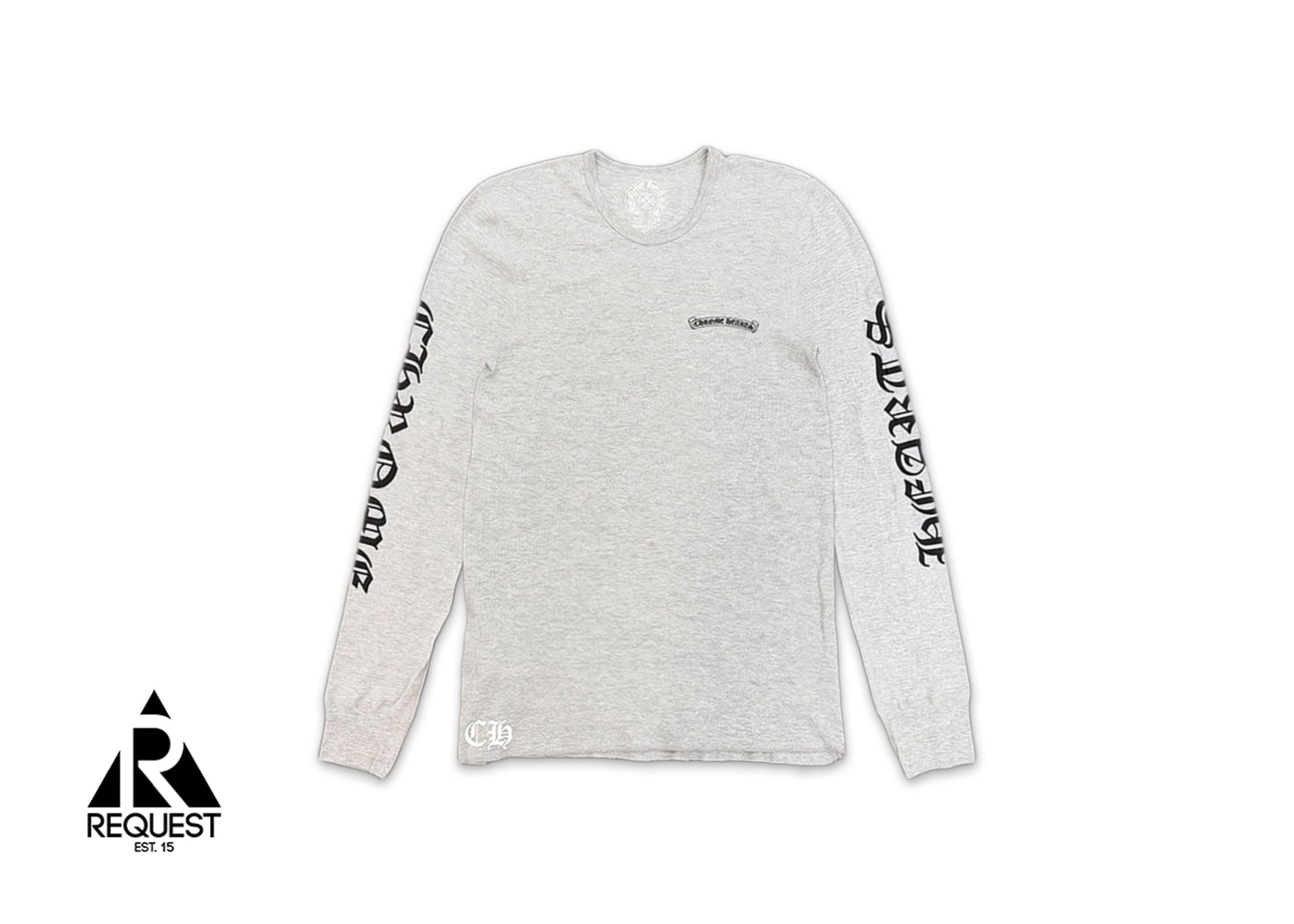 Chrome Hearts, Scroll Logo Thermal L/S Tee "Grey"