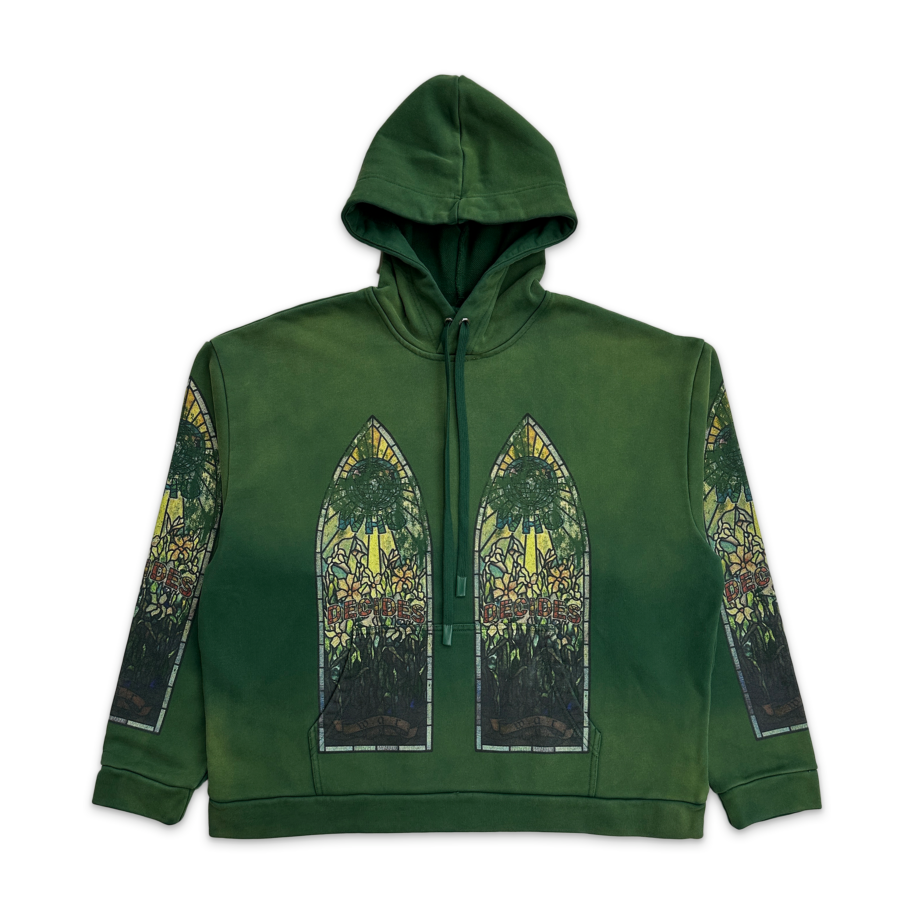 Who Decides War, Faded Hooded Pullover "Emerald"