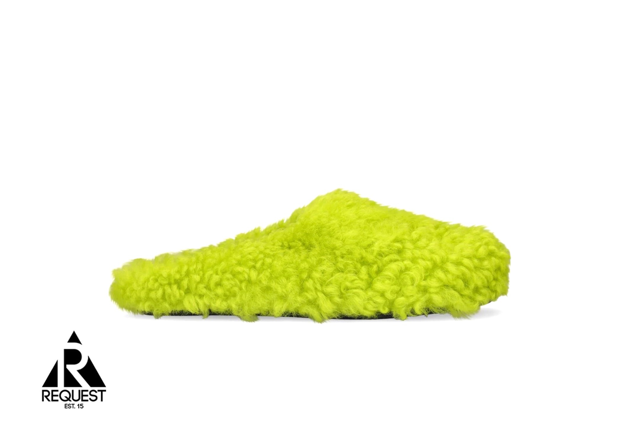 Marni Fussbett Sabot Shearling Slipper "Light Lime"