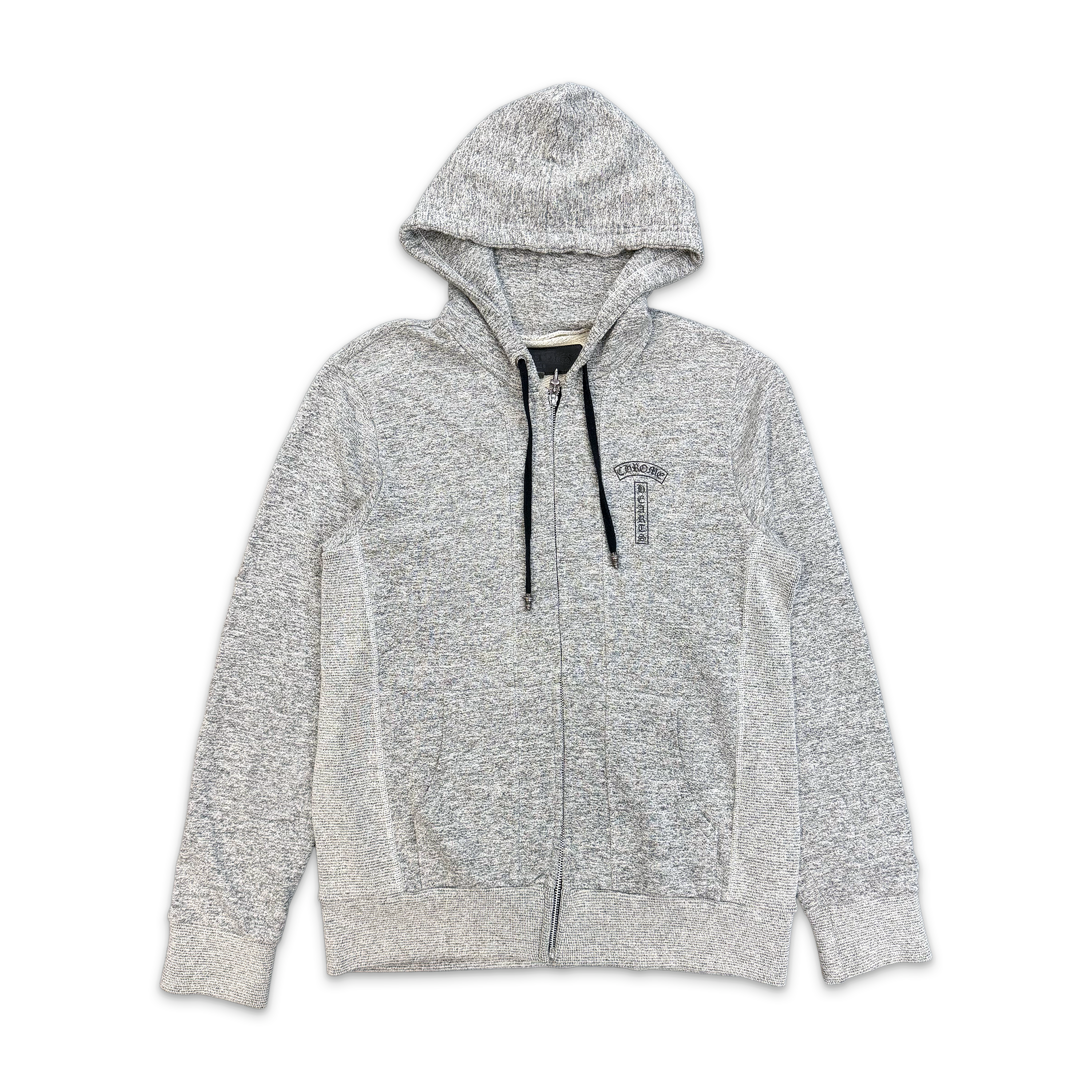 Chrome Hearts, Matty Boy Midnight Snack American Flag Zip Up Hoodie "Peppered Grey"