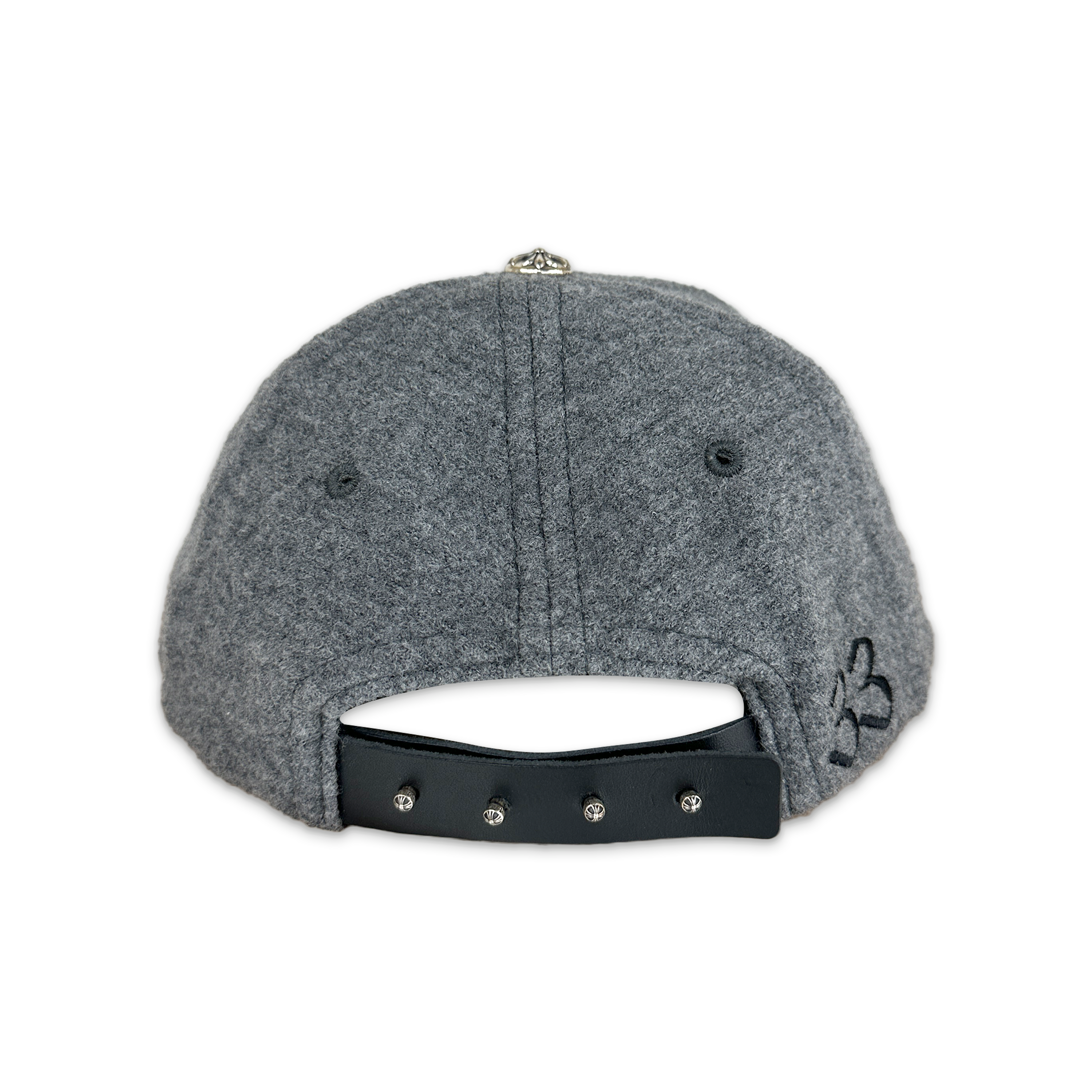 Chrome Hearts, Leather & Wool Hat "Grey Black"