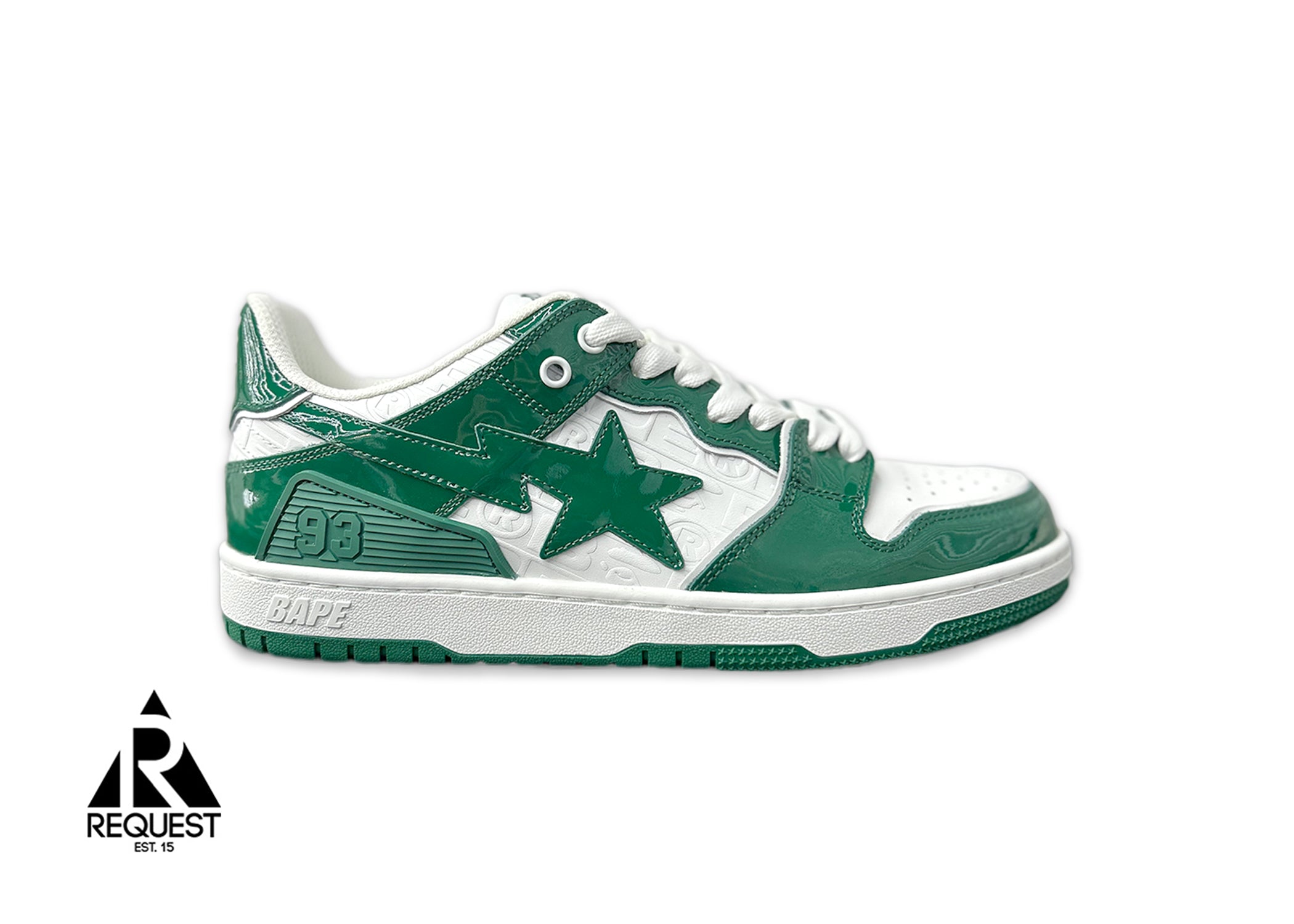 A Bathing Ape Bape SK8sta "Green Patent"