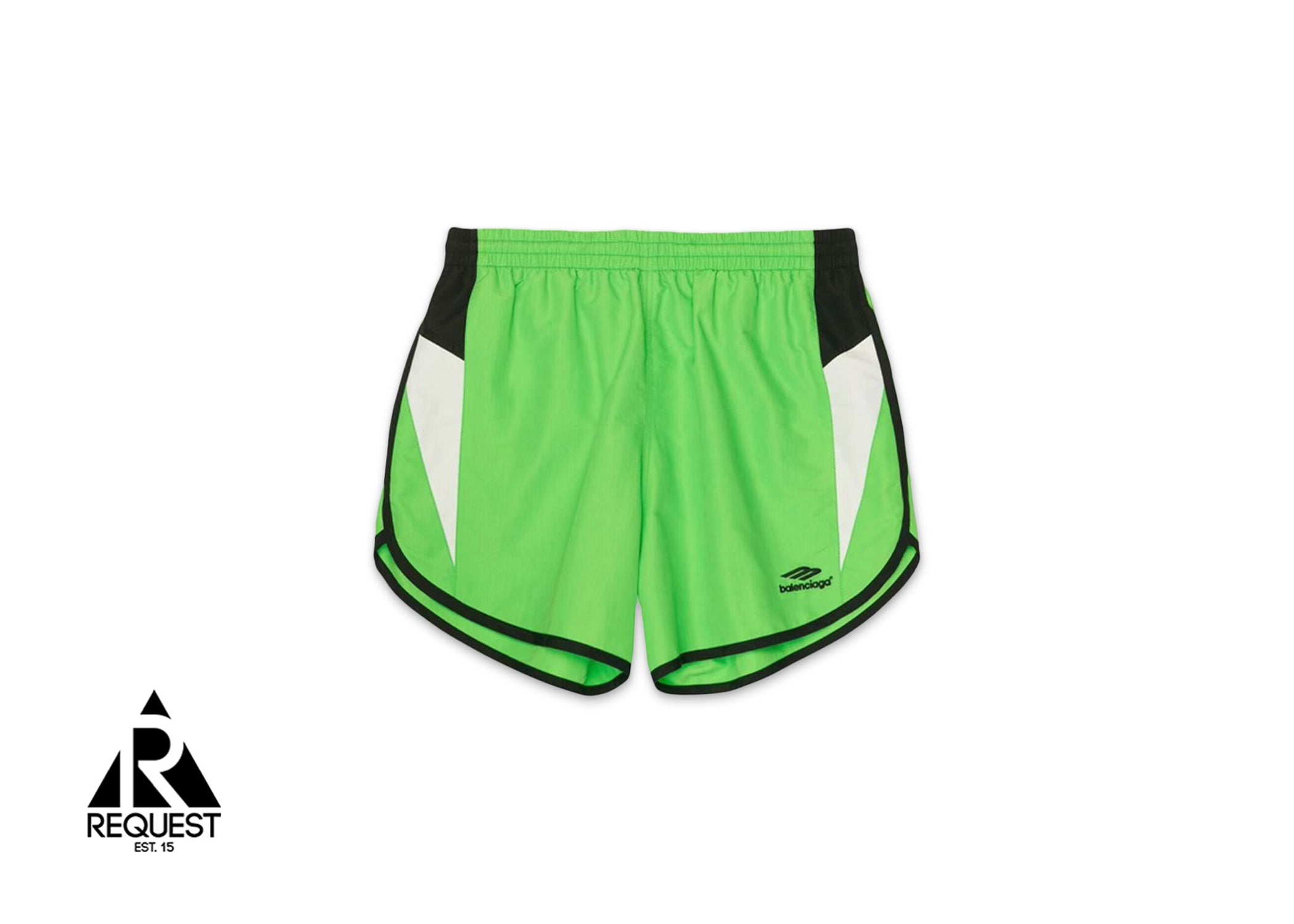 Balenciaga 3b Icon Running Shorts "Green"