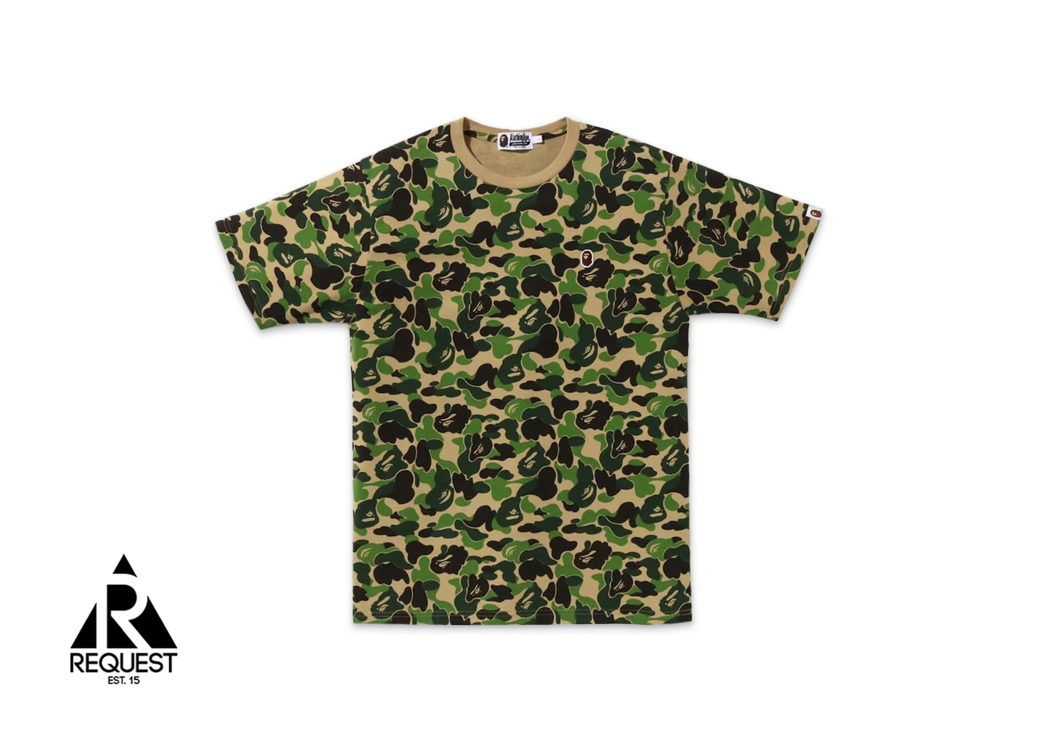 A Bathing Ape BAPE ABC Camo Ape Head One Point Tee "Green"