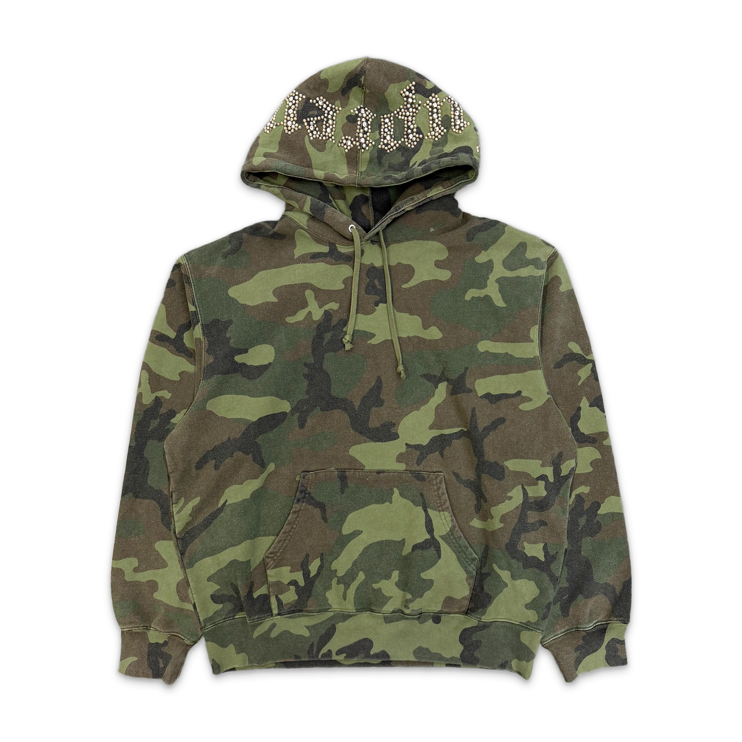Supreme, Overdyed Studded Hoodie "Woodland Camo" (SS26)