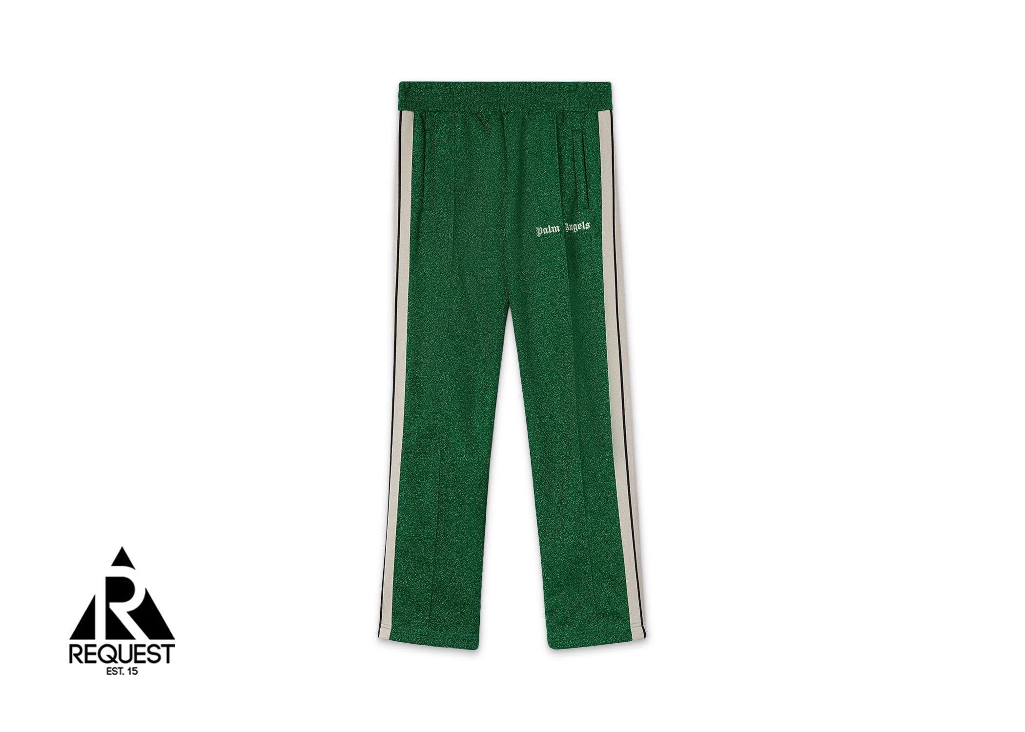 Palm Angels Lurex Track Pants “Green/White”