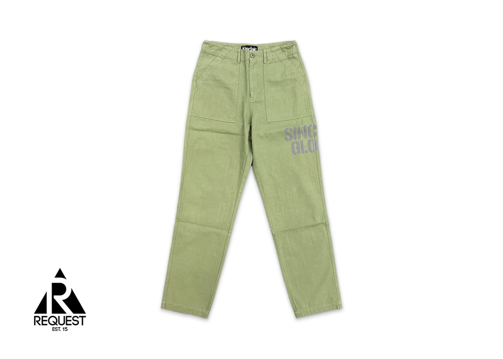 Sinclair Painted Fatigue Pants "Olive"