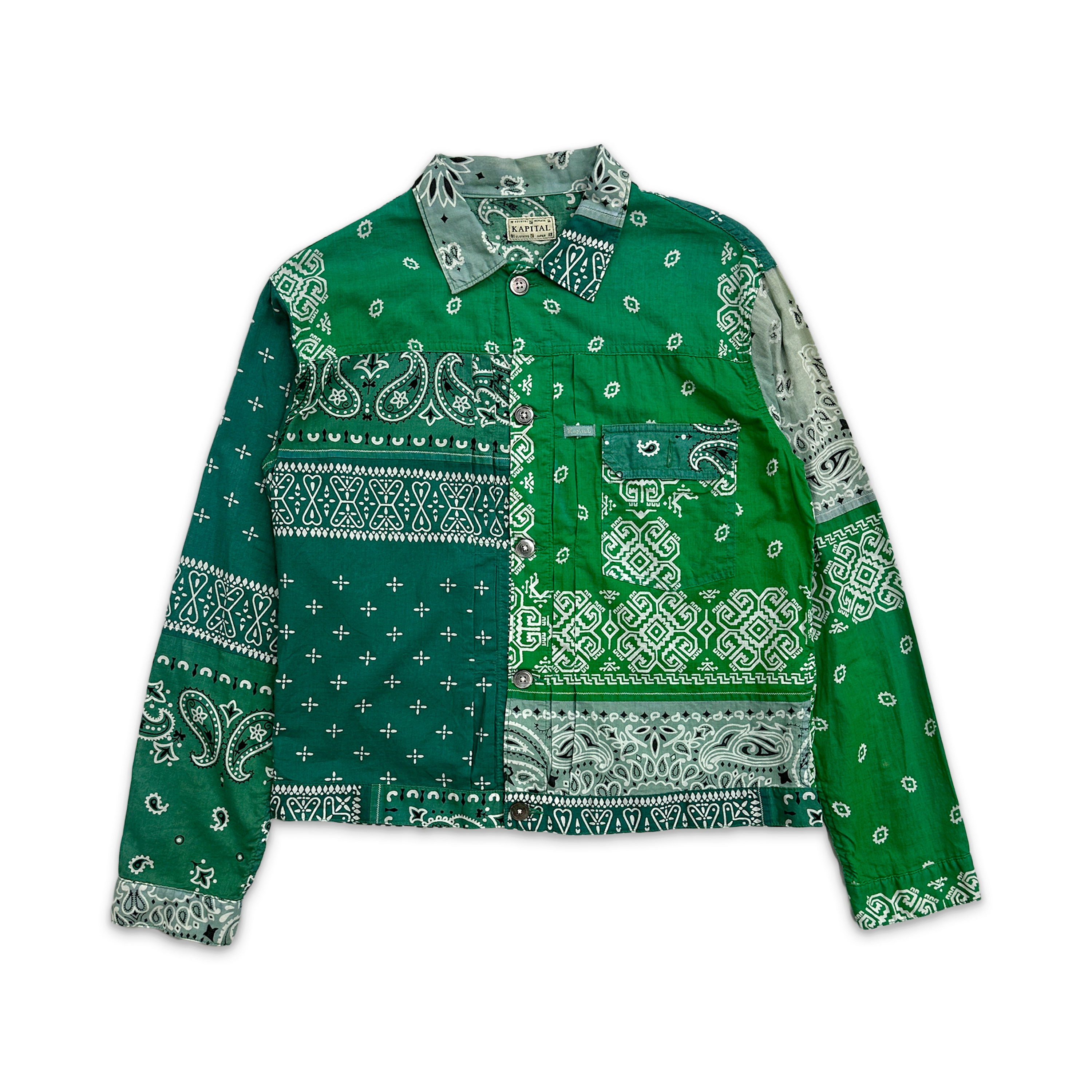 Kapital, Gauze Bandana Patchwork Jacket "Green"