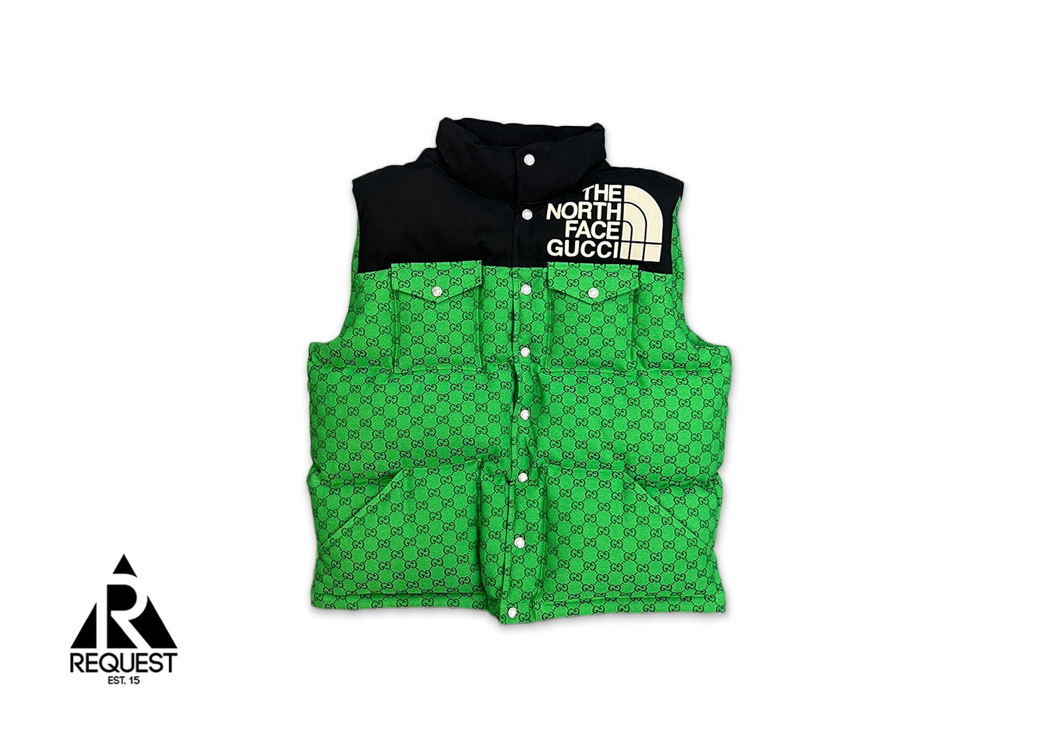 Gucci, x The North Face Padded Vest "Green/Black"
