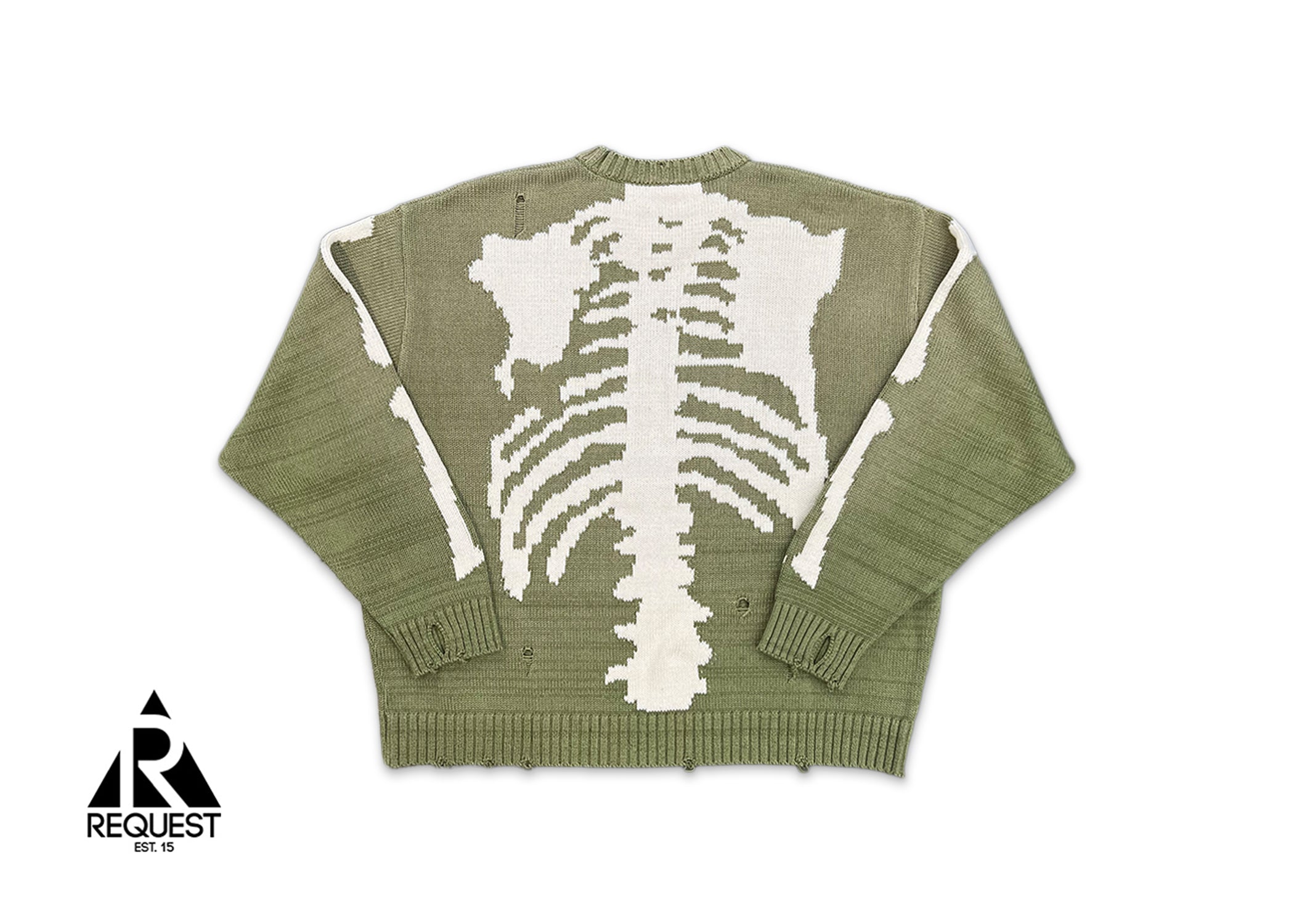 Kapital Skeleton Sweatshirt "Bone/Olive"