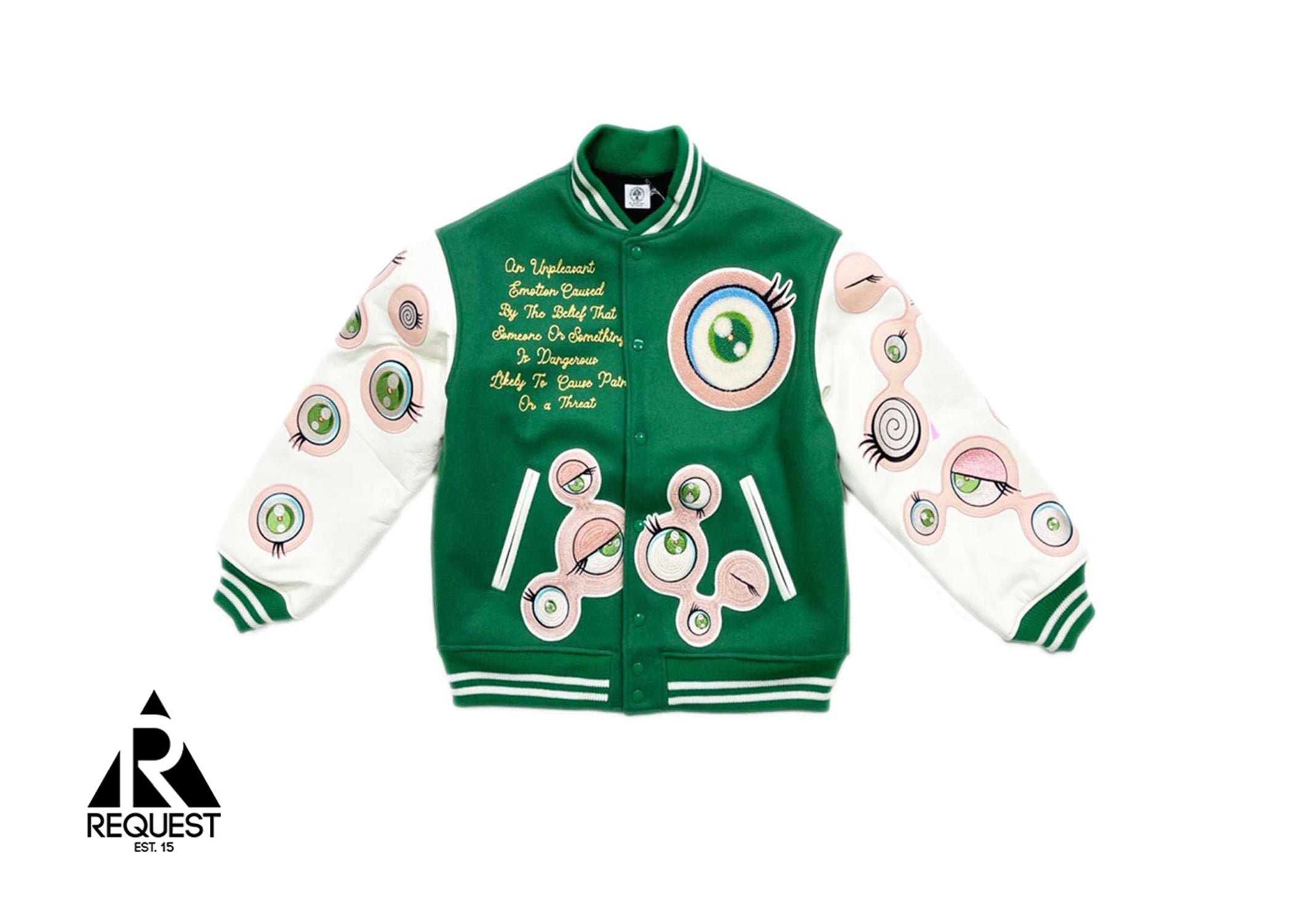 SAINT Mxxxxxx x Takashi Murakami Stadium Jacket "Green"