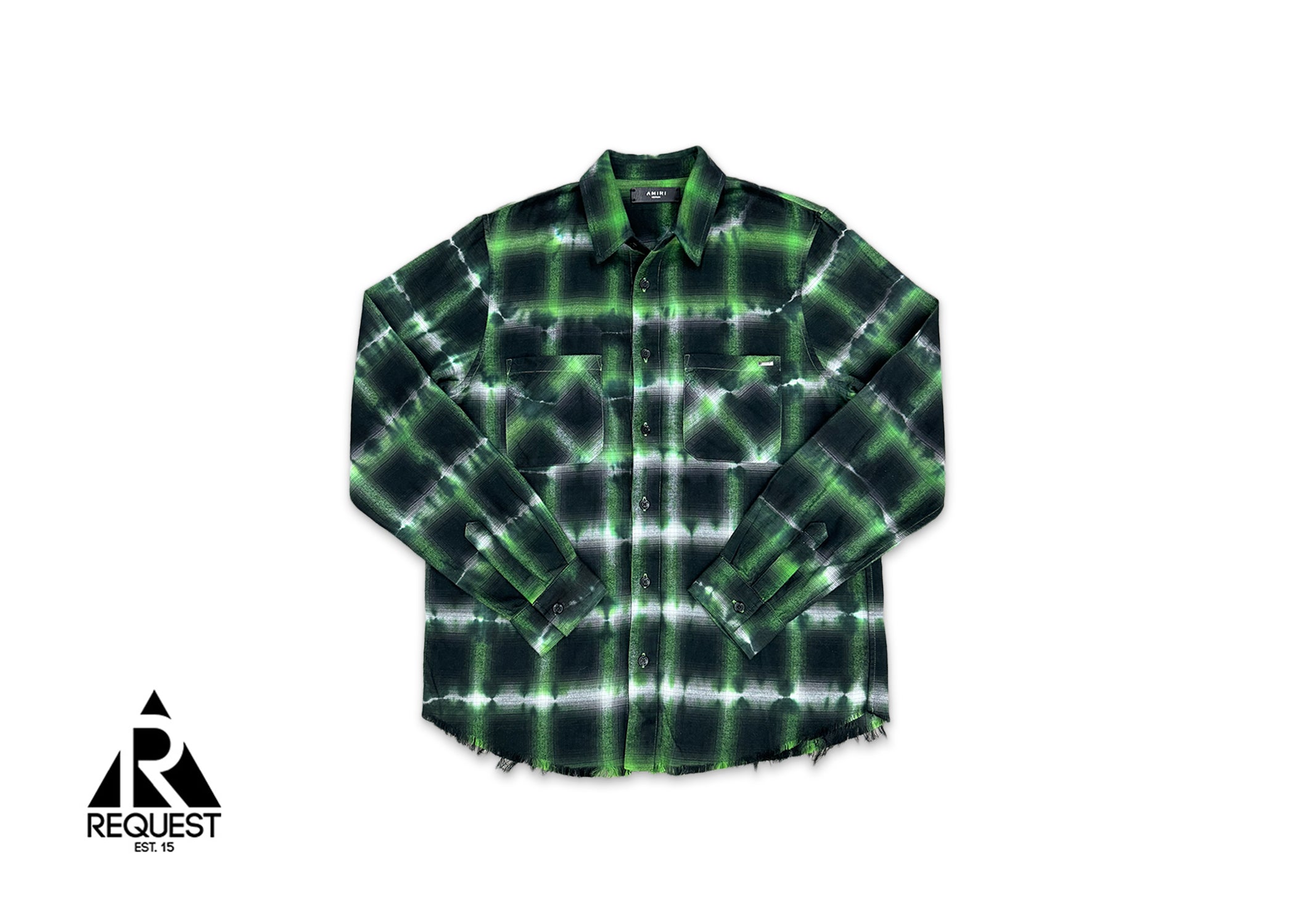 Amiri, Core Shadow Plaid Flannel "Black/Green"