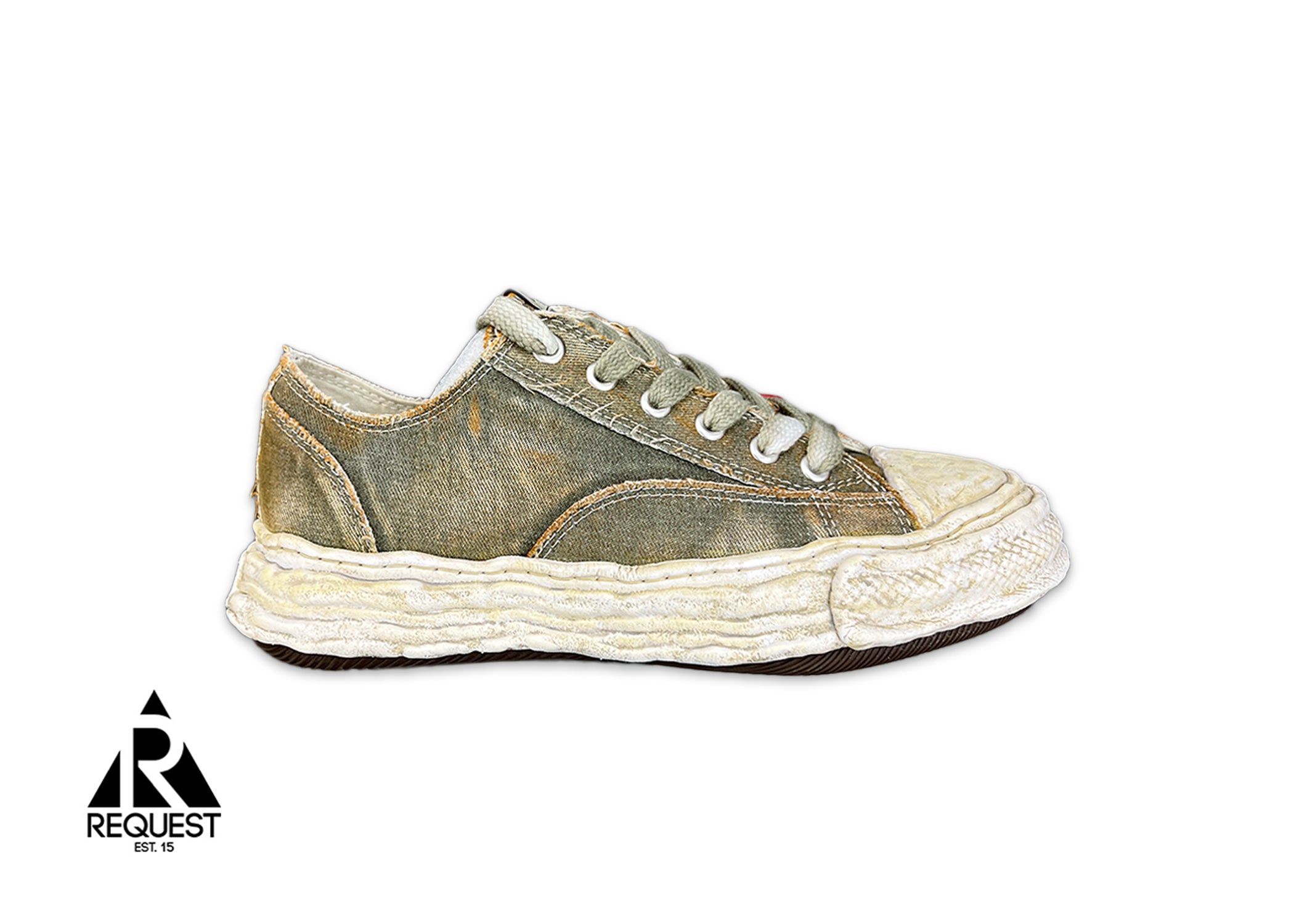 Maison Mihara Yasuhiro, Peterson Distressed Denim Low PETERSON23 "Green"