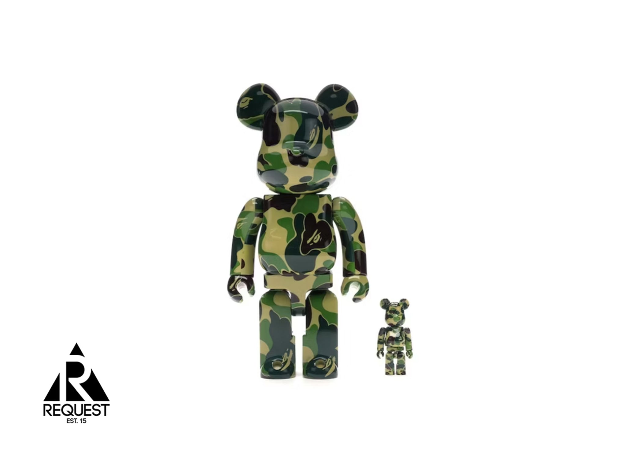Medicom Be@rbrick x Bape 400% & 100% "Green ABC Camo"