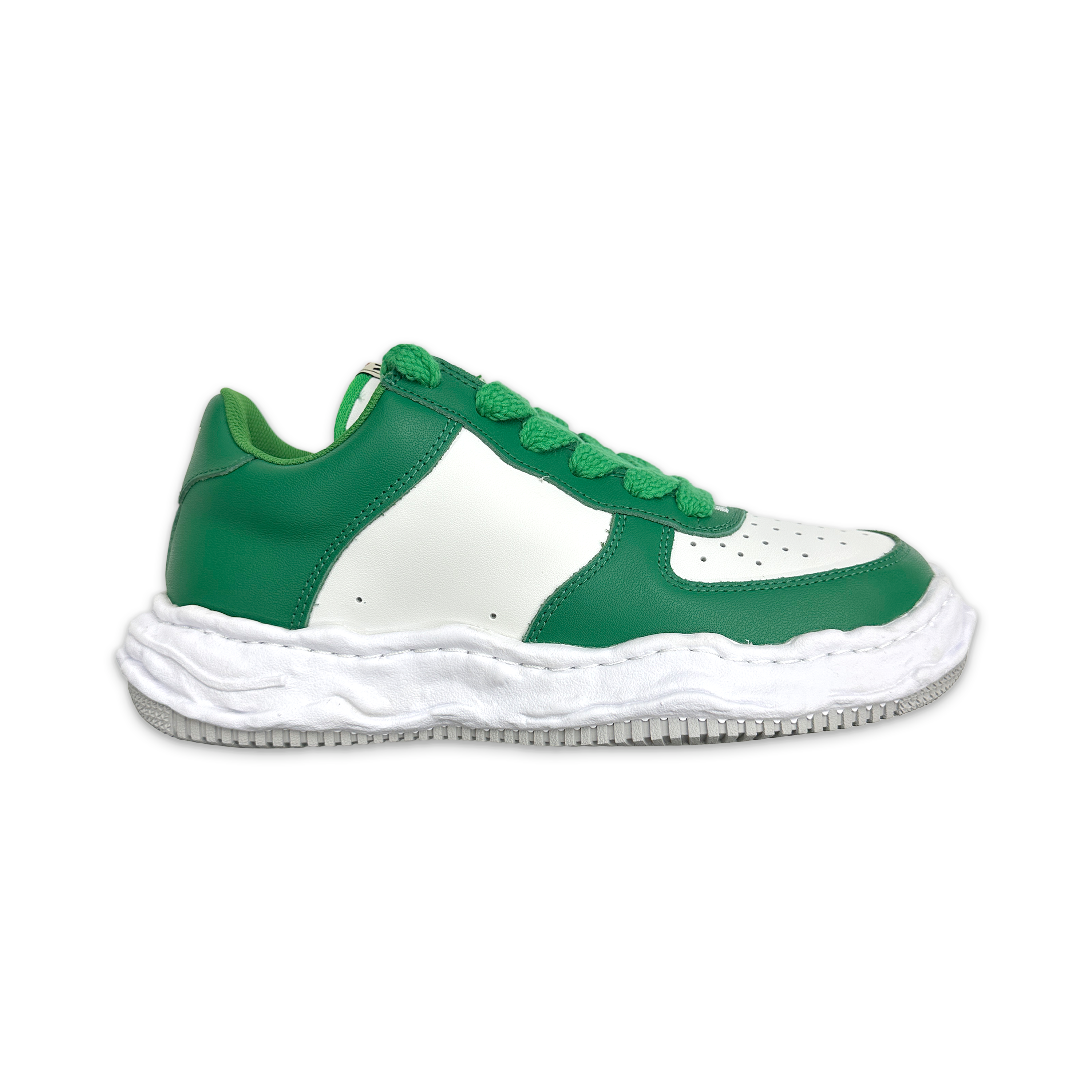 Wayne Leather Low Top "Green/White"