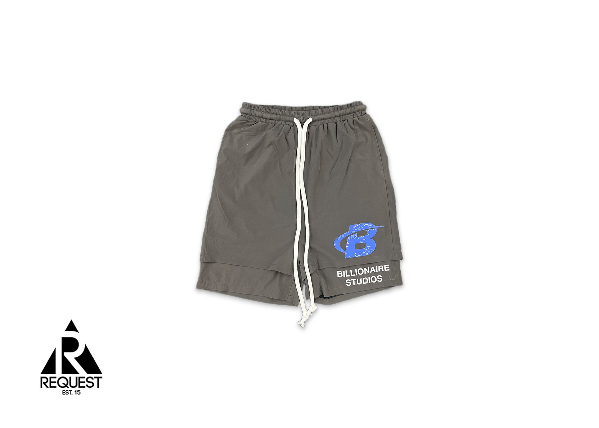 Billionaire Studios, B-Net Double Layer Nylon Shorts "Grey/Light Blue"