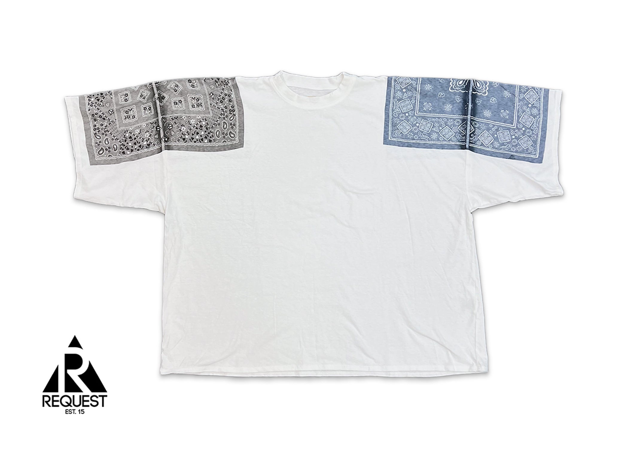 Kapital, Jersey Bandana Oversized Tee "Grey/Blue"