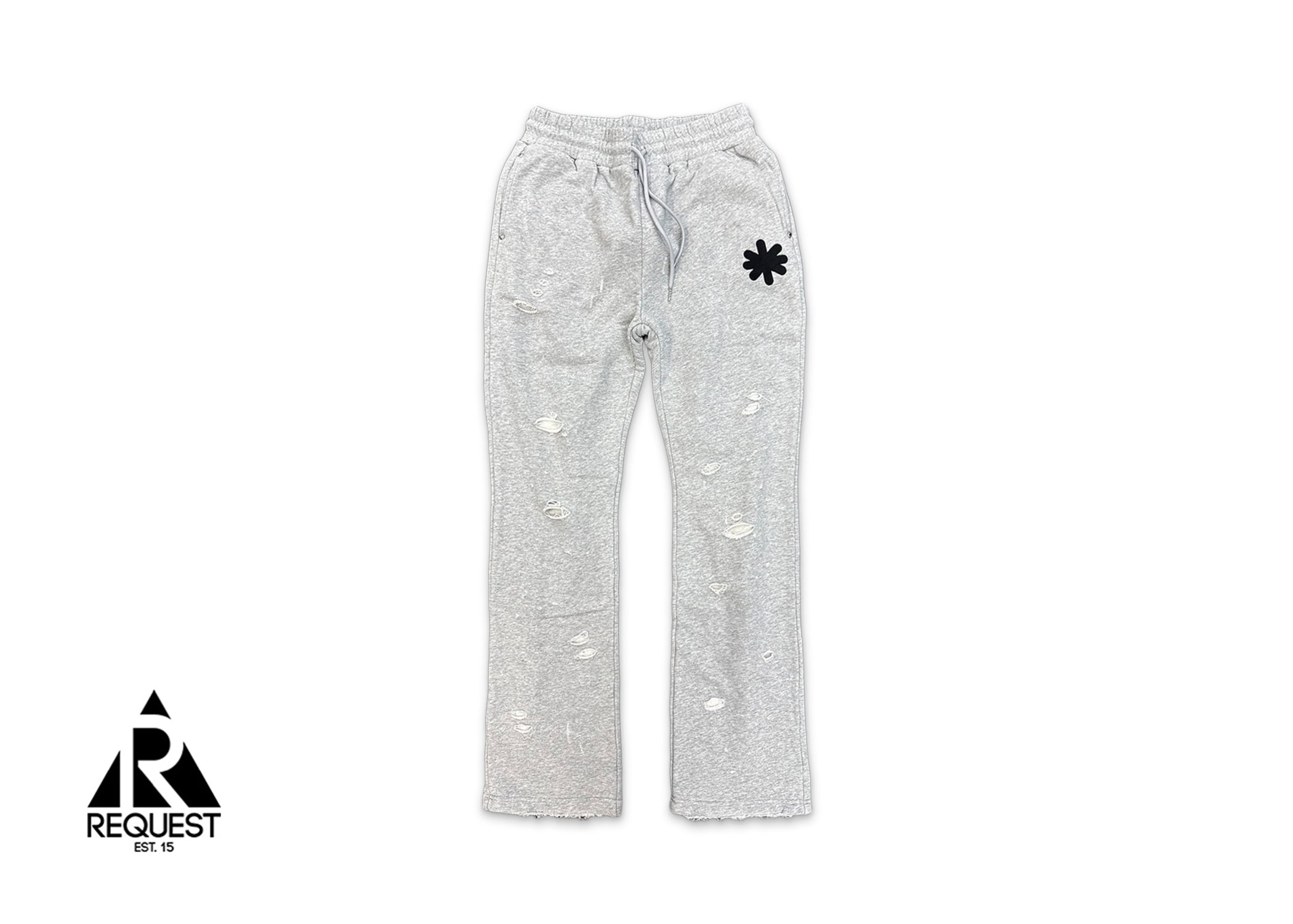 LOSTSHDWS, Distressed Classic Logo Sweatpants "Grey"