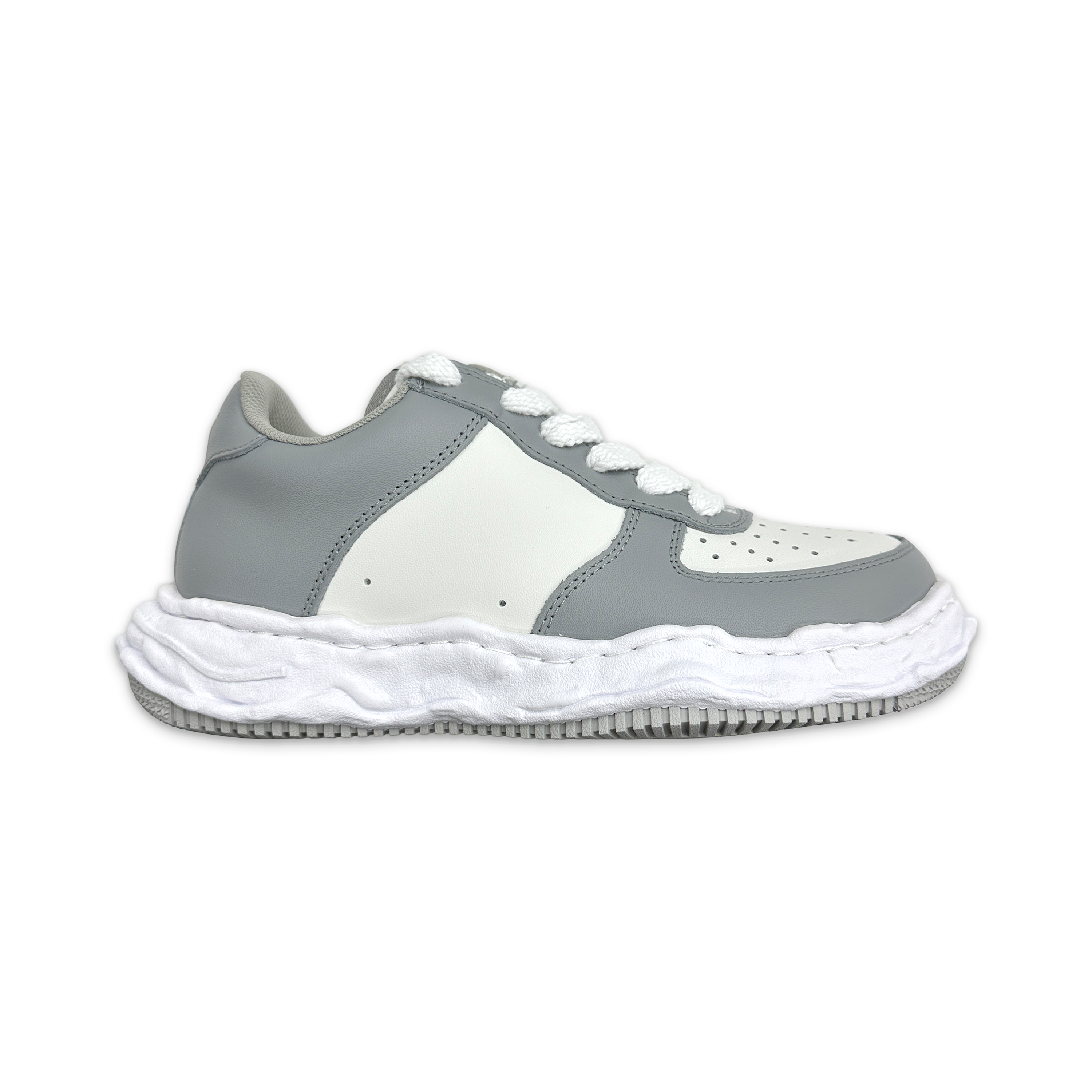Wayne Leather Low "Grey White"