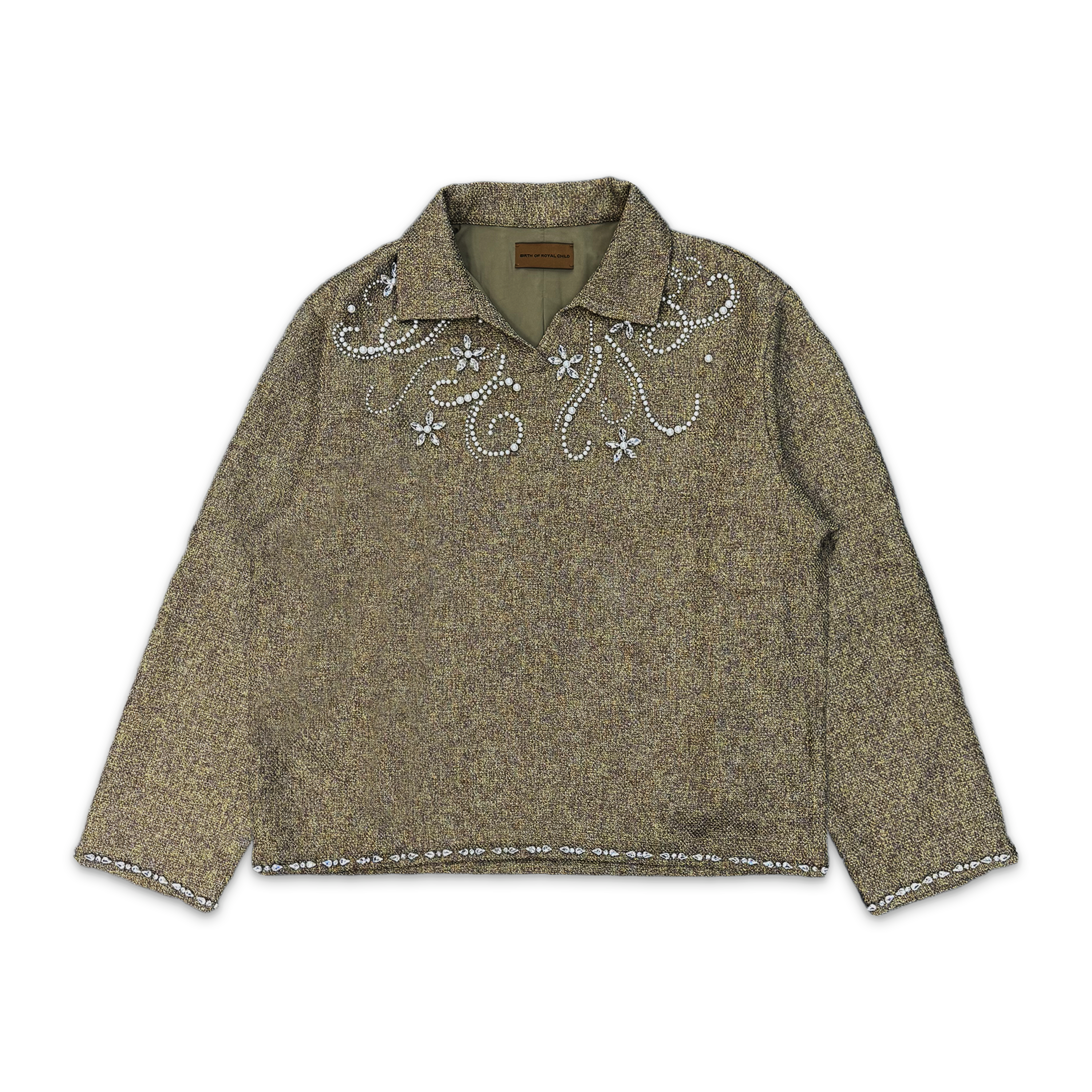 Birth of Royal Child, Diamond Floral Top "Green"