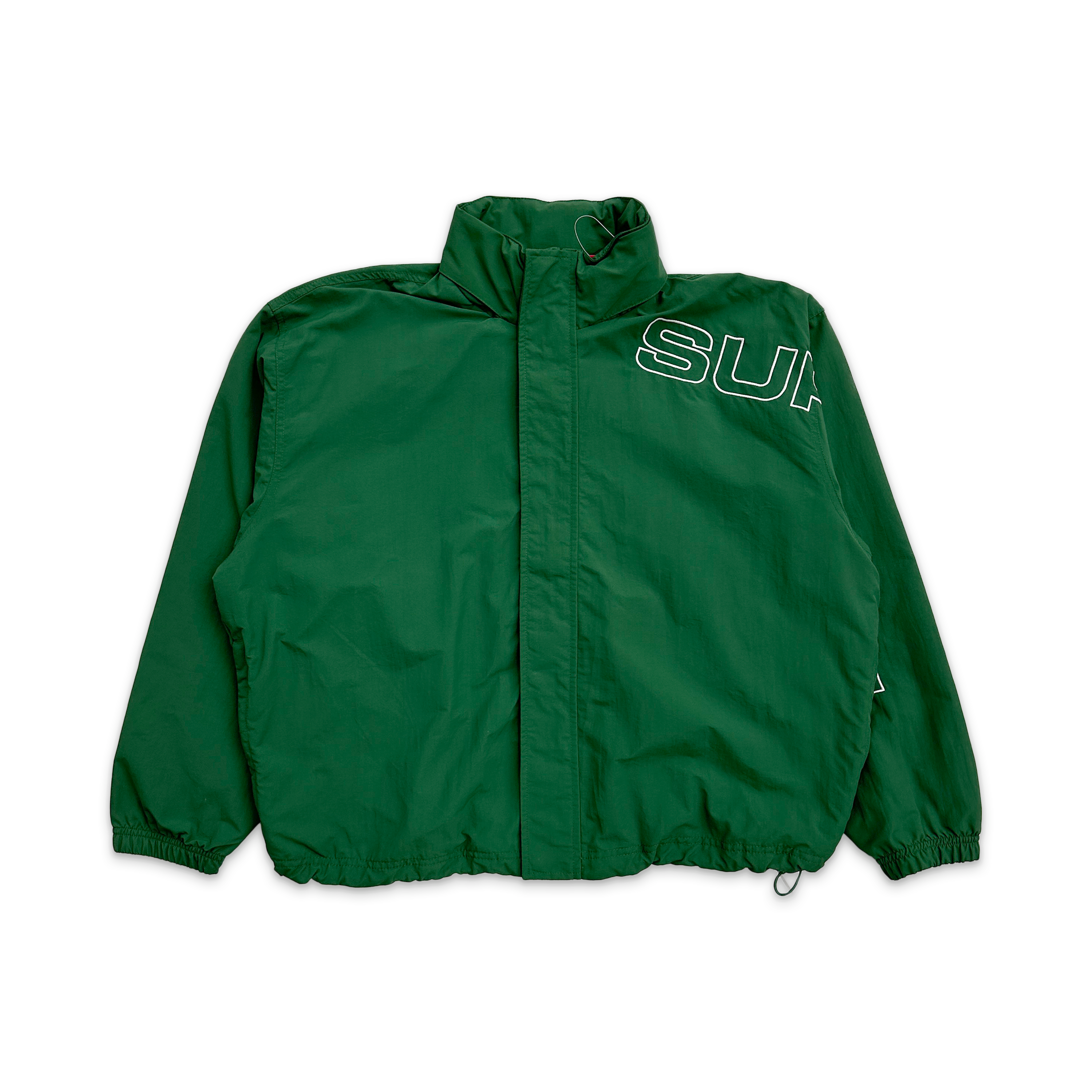 Supreme, Embroidered Logo Track Jacket "Green"