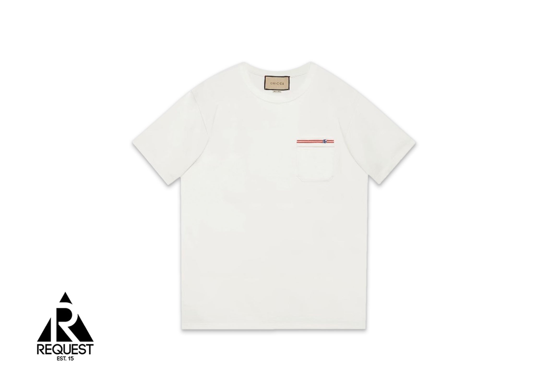 Gucci Cotton Embroidery Tee "White"