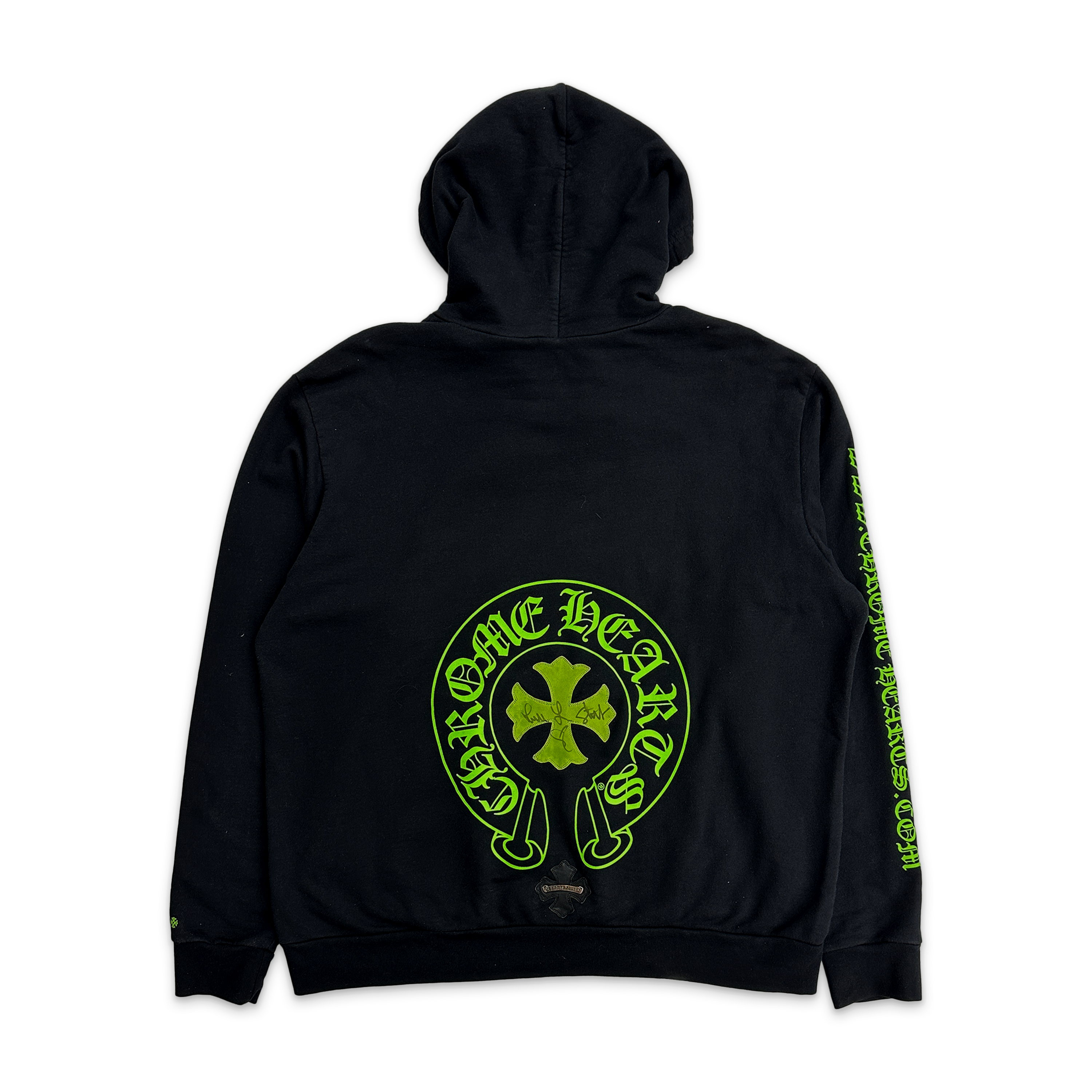 Chrome Hearts, Signed Online Exclusive Hoodie "Black/Lime"