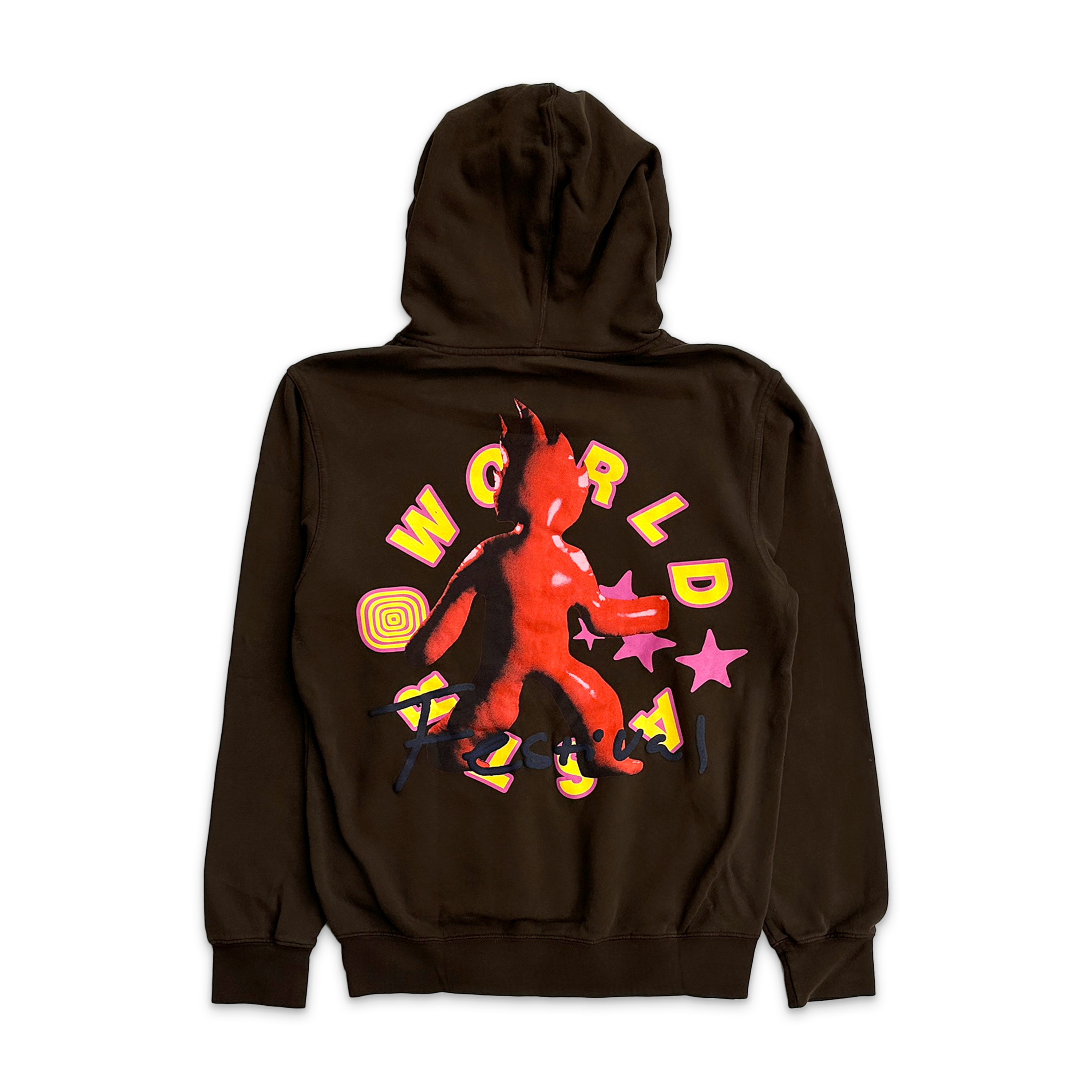 Travis Scott, Travis Scott Astrofest Flame Guy Hoodie "Brown"