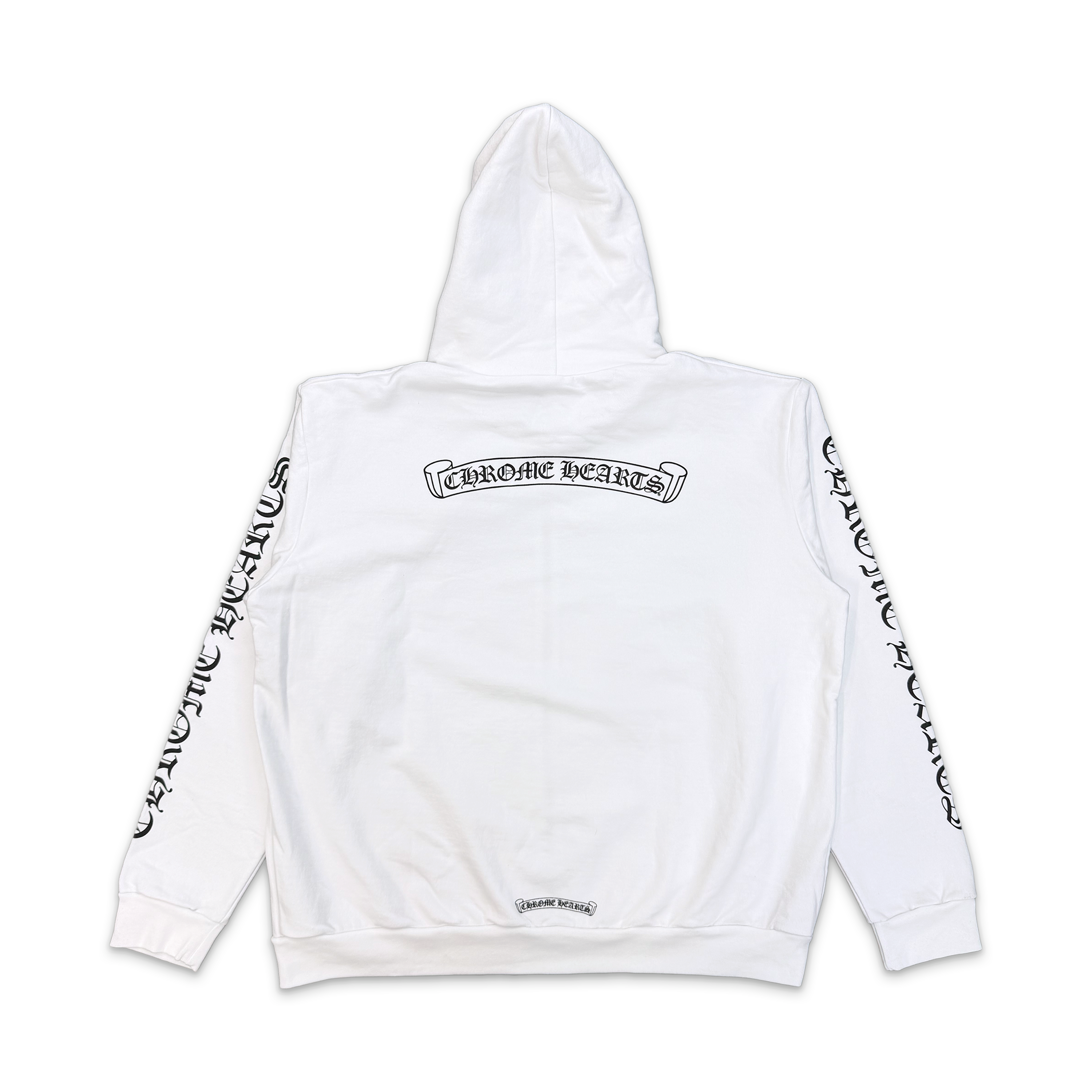 Scroll Zip-Up Hoodie "White"