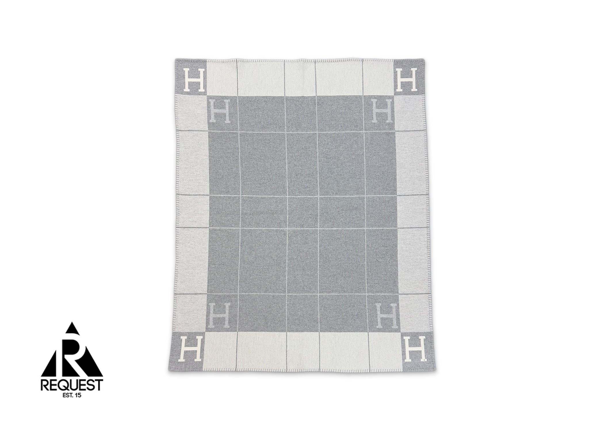 Hermes, Avalon III throw blanket "Écru / Gris Clair"