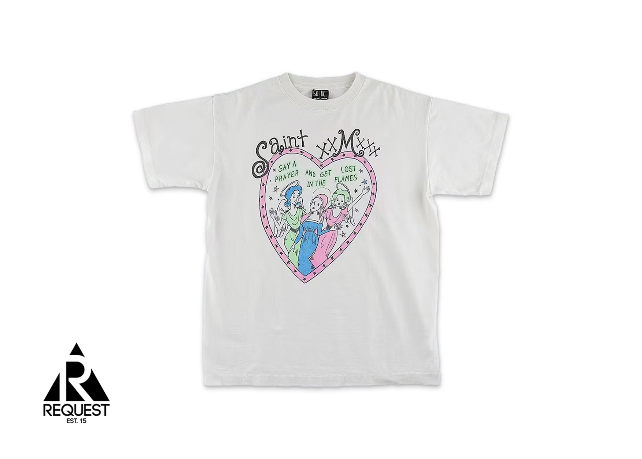 Saint Michael Heart Tee "White"