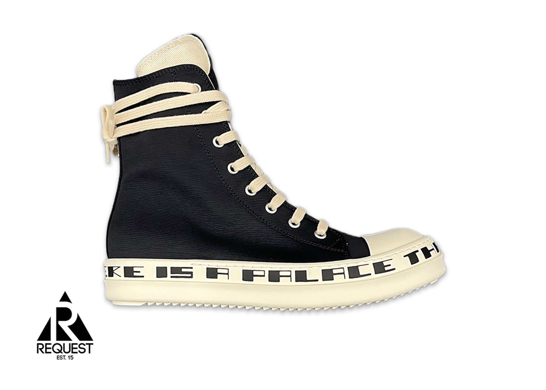 Rick Owens DRKSHDW Ramones High Writing "Black"