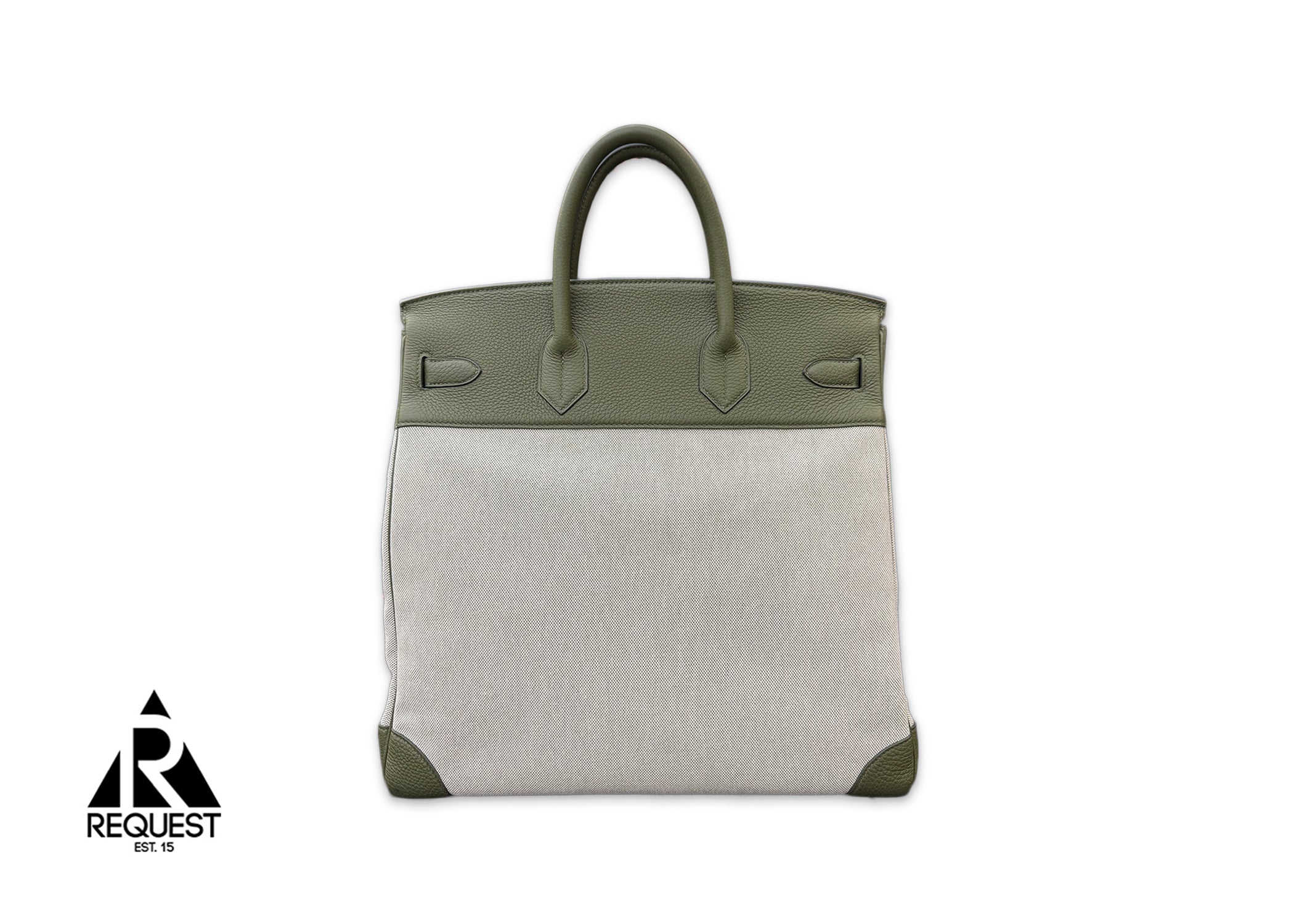 Hermes, Birkin HAC 40 Ecru Toile Vert Veronese