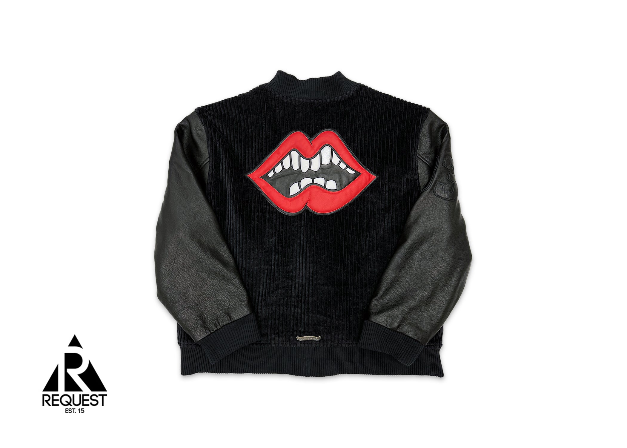 Chrome Hearts, Corduroy & Leather Matty Boy Varsity Jacket "Black"