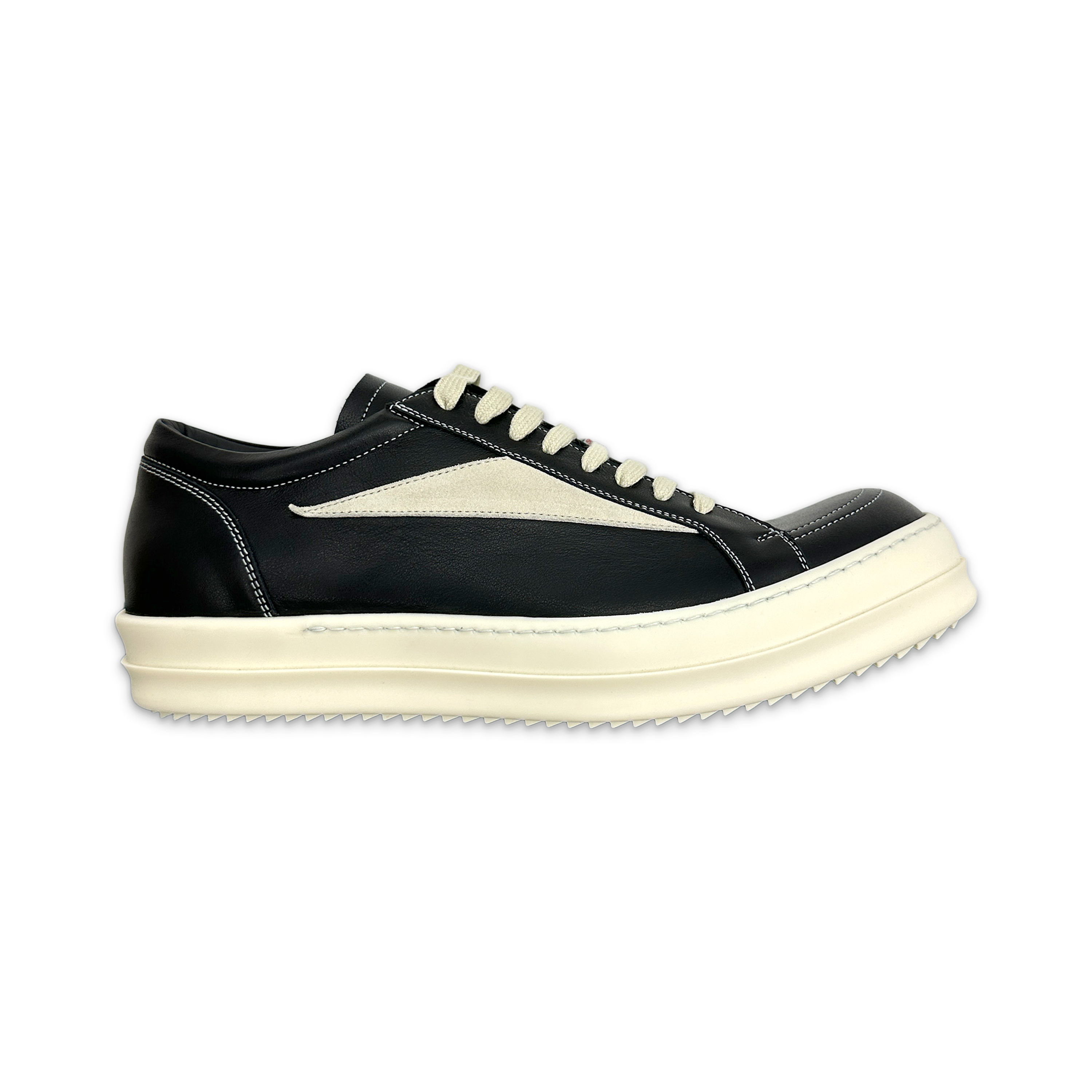 Rick Owens, Hollywood Leather Vintage Sneaks "Black"