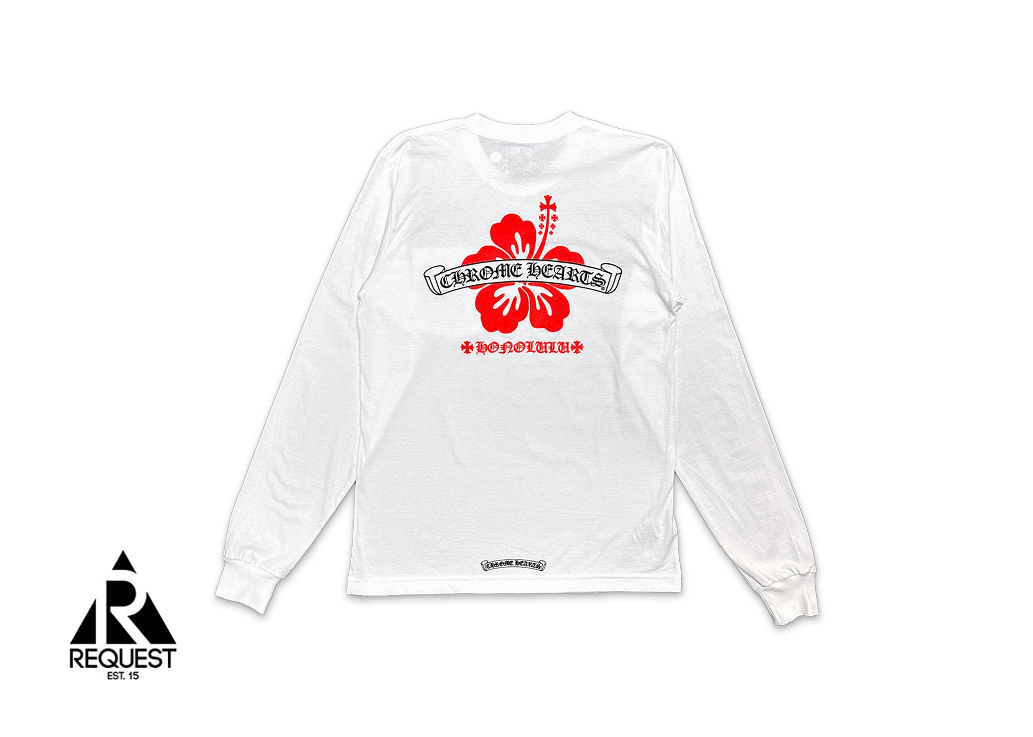 Chrome Hearts, Honolulu Exclusive Hibiscus L/S Tee “White”