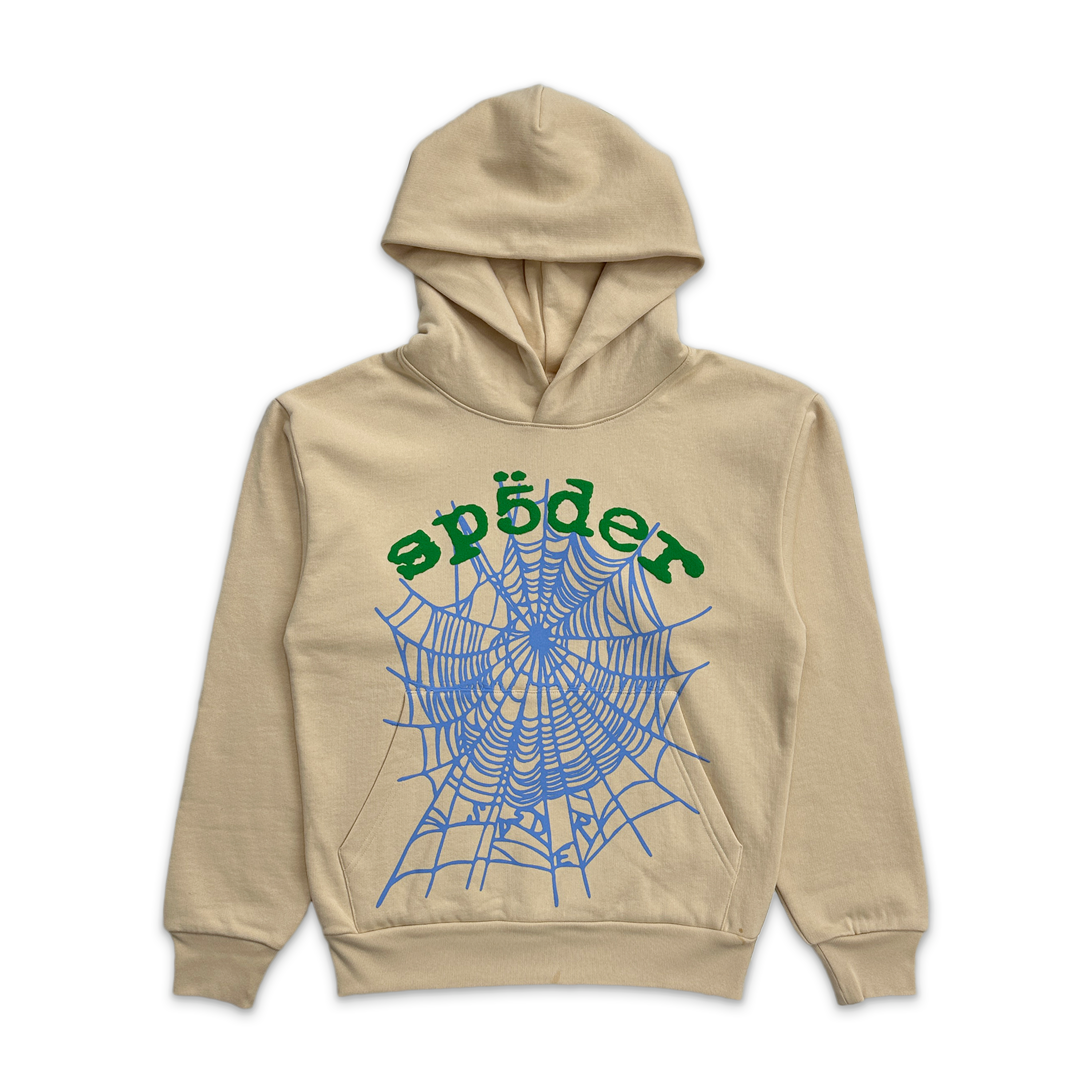 Sp5der, OG Web V2 Hoodie “Cream"