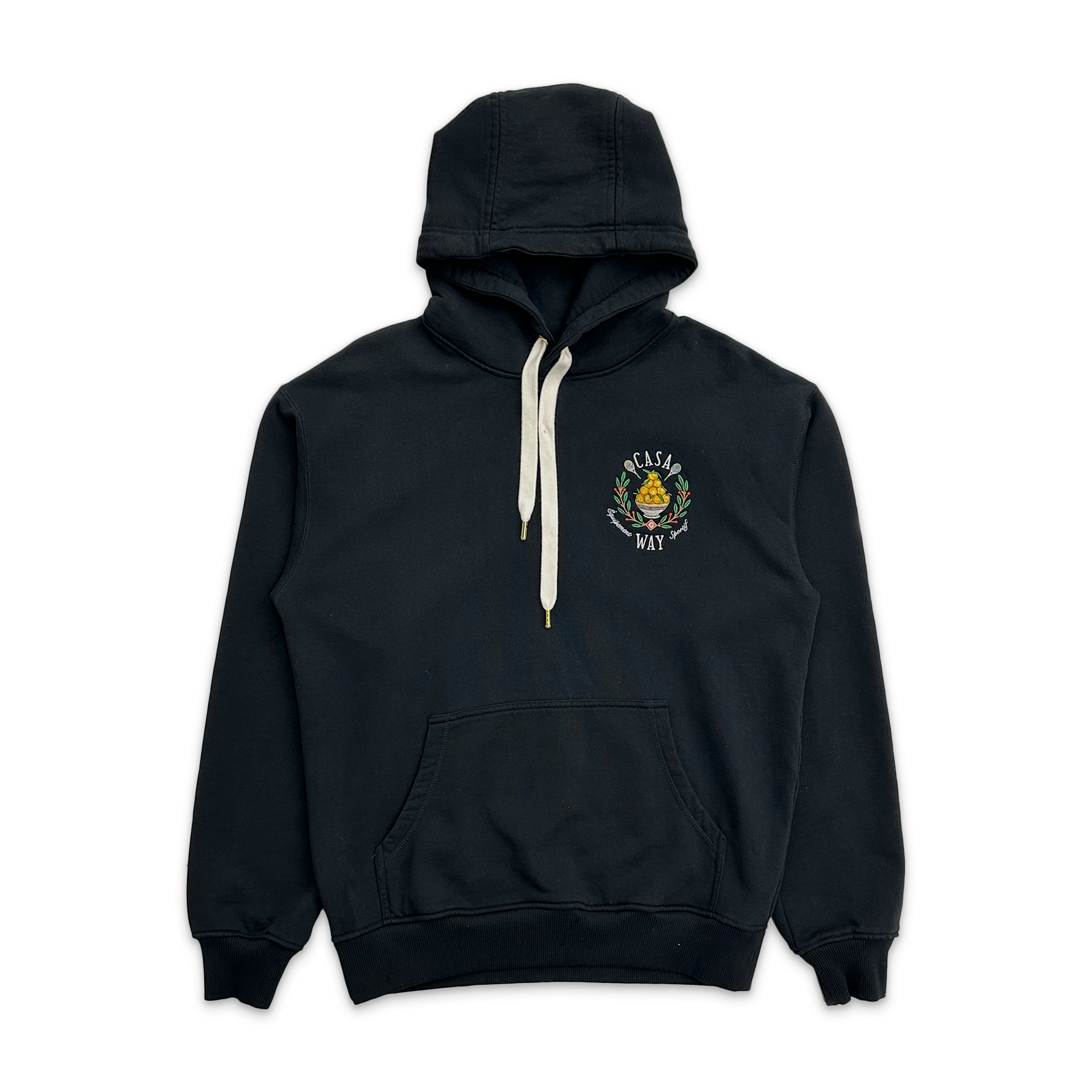 Casablanca, Casa Way Embroidered Hooded Sweatshirt "Black"