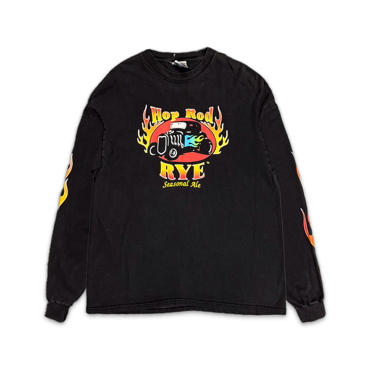 Hop Rod Flame L/S Tee "Black"