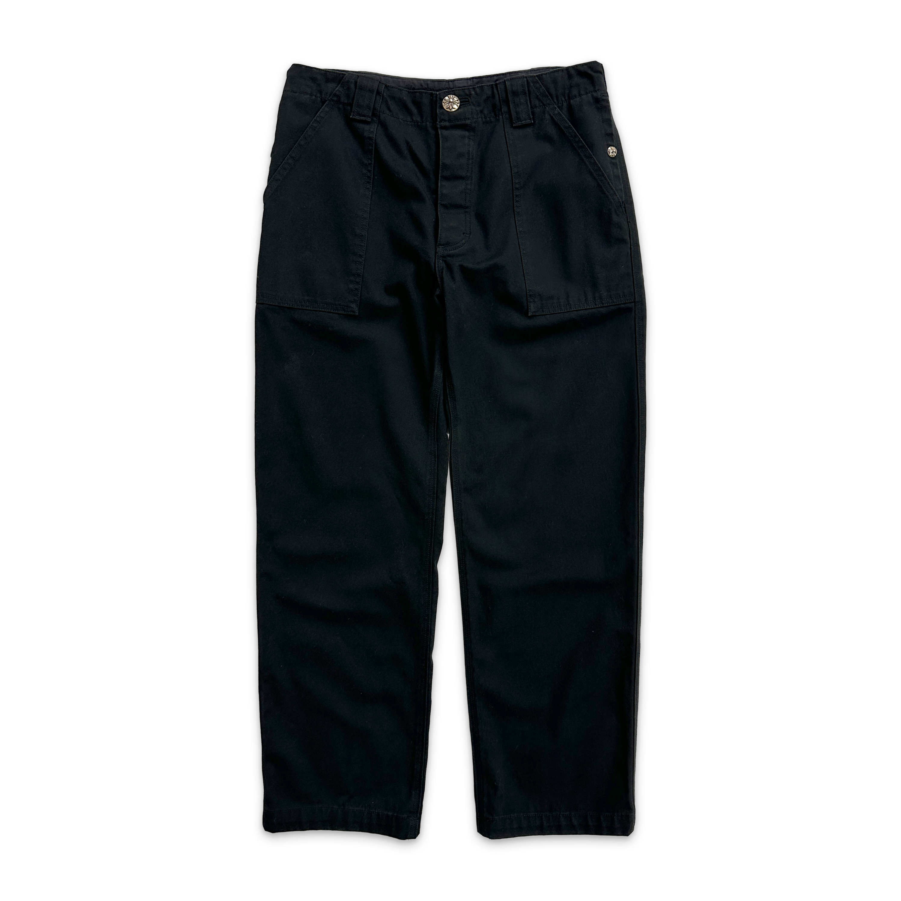 Chrome Hearts, Heavy Canvas Horseshoe Fly Pants "Black"