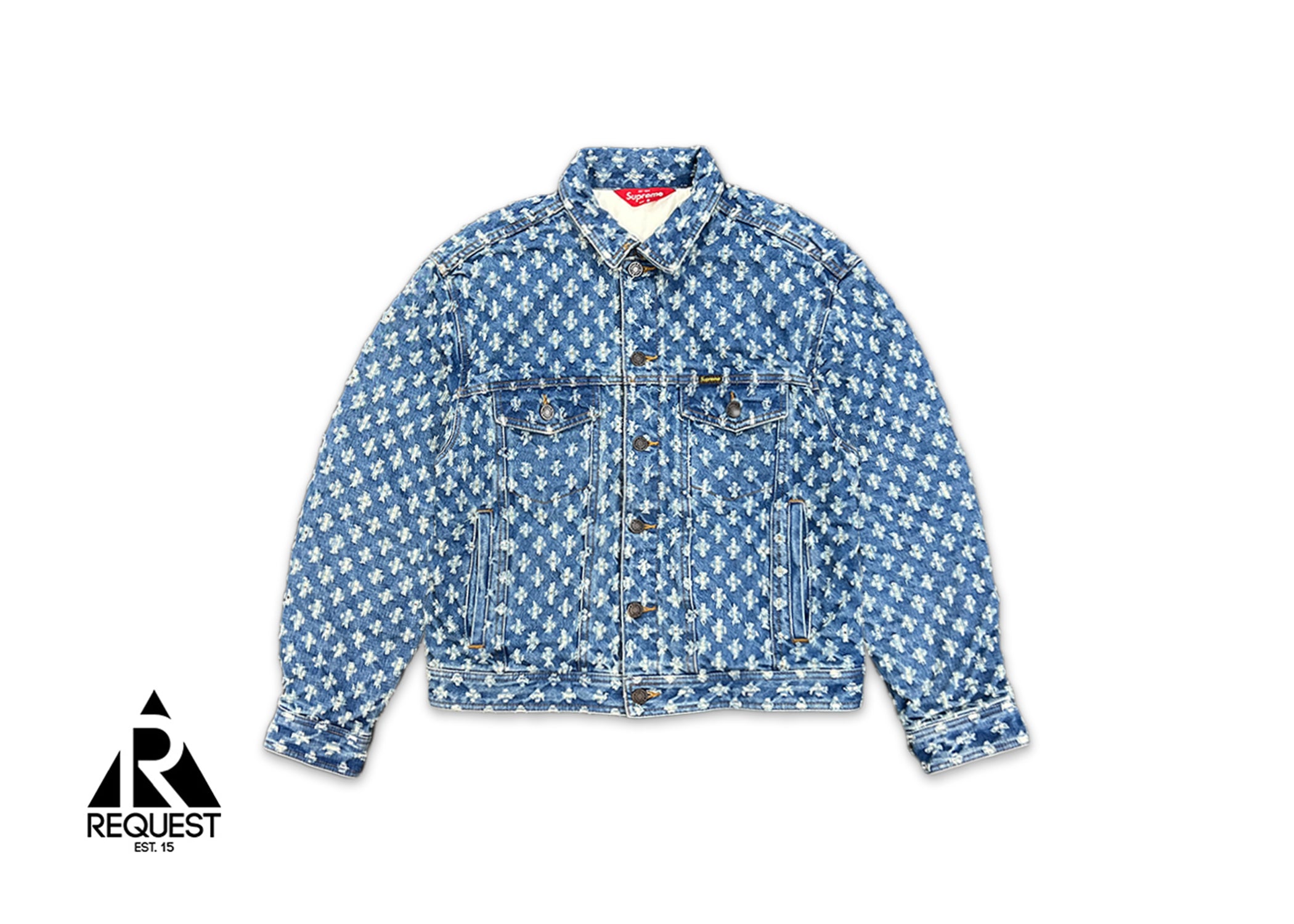 Supreme, Hole Punch Denim Trucker Jacket "Blue"