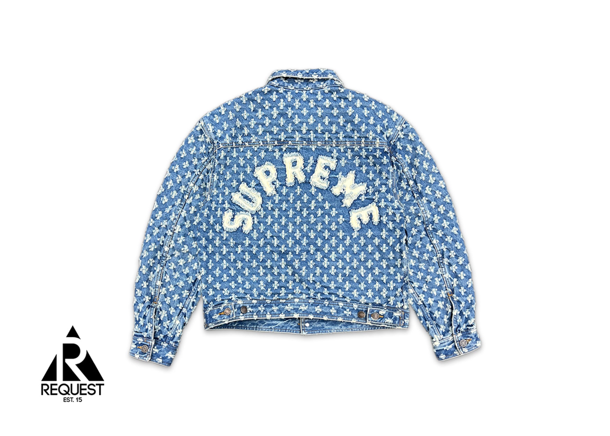 Supreme, Hole Punch Denim Trucker Jacket "Blue"