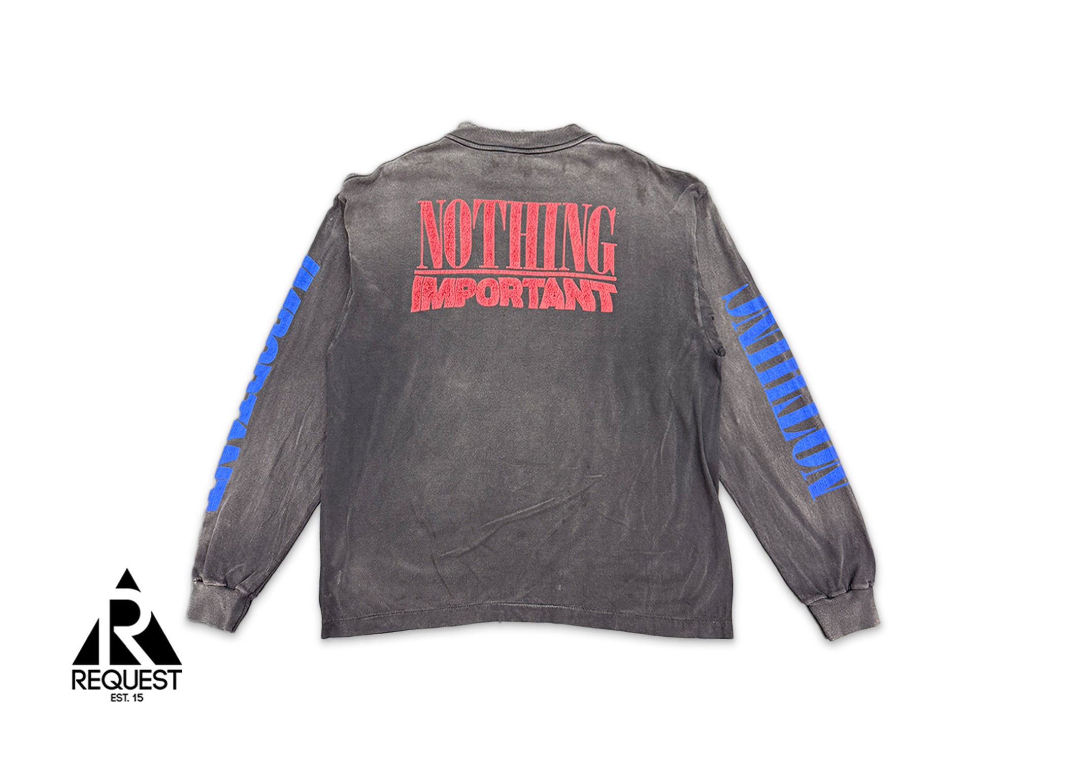 Saint Michael, Nothing Important L/S Tee "Vintage Black"