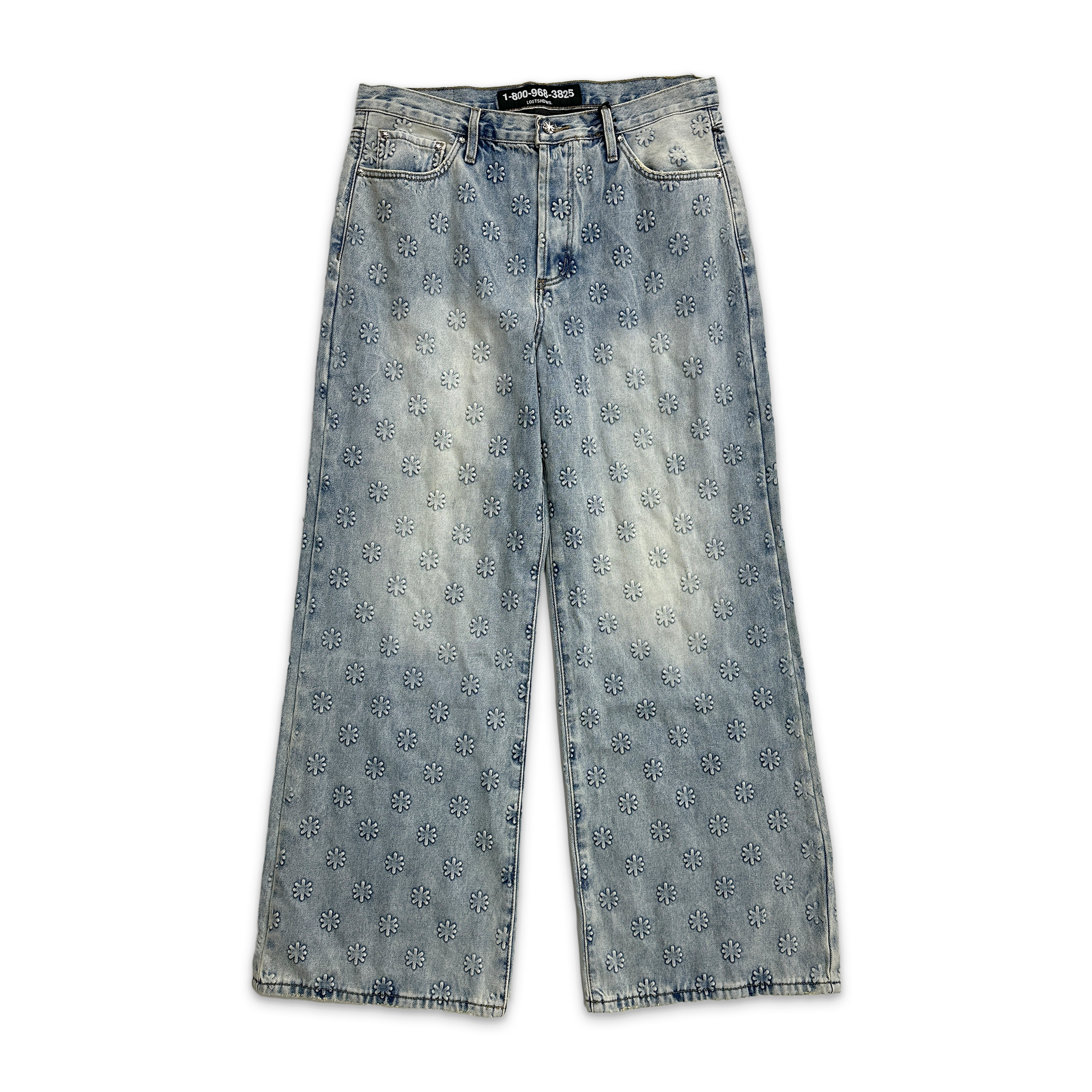 LOSTSHDWS, Emboss Baggy Denim "Blue"
